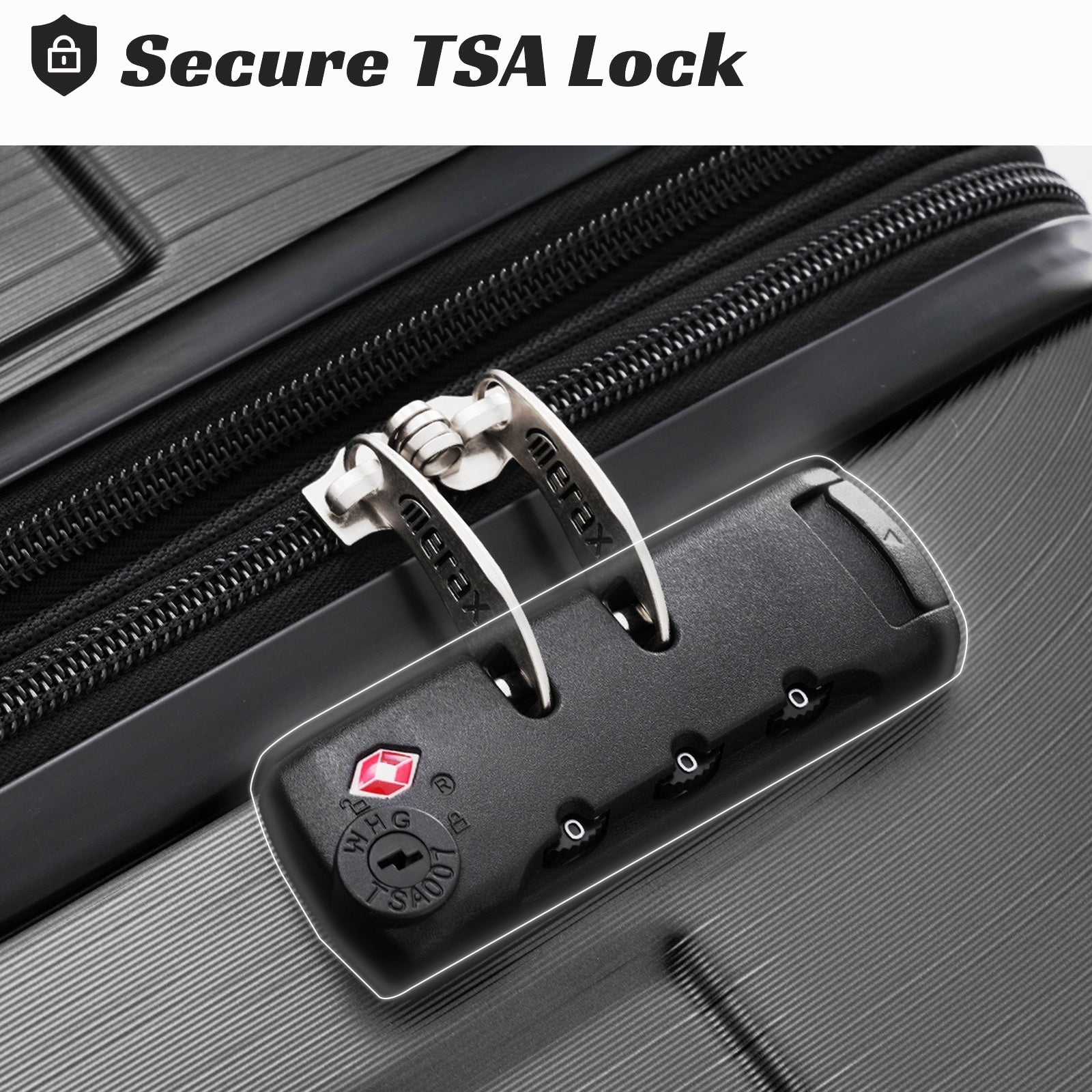 Start2Finish hardshell lightweight durable ABS checked luggage with double wheels and expandable design, shown in the image.