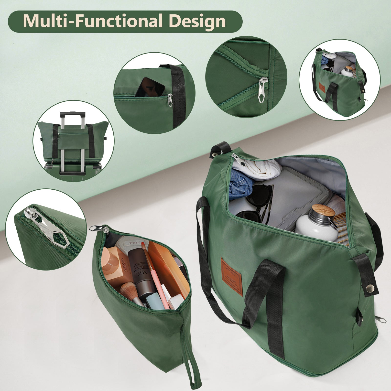 Start2Finish 6-piece hardshell luggage set with expandable suitcases, dual wheels, and TSA locks for travel accessories.