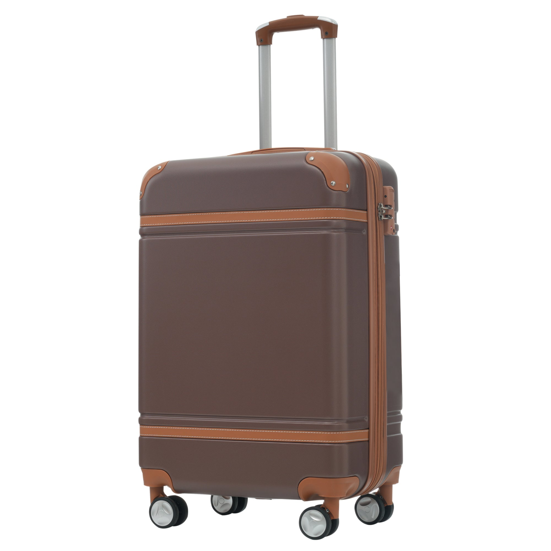Start2Finish hardshell luggage set with spinner suitcases, cosmetic case, TSA lock, lightweight travel accessories in the image.