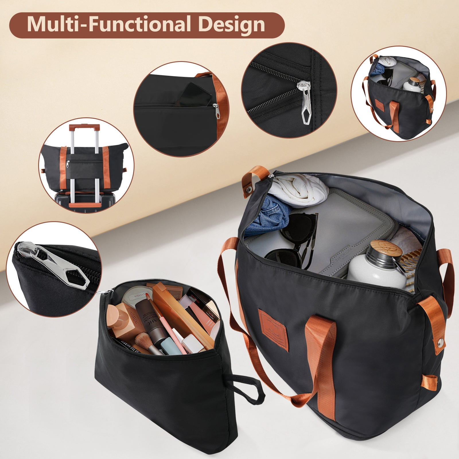 Start2Finish 20-inch carry-on hardshell ABS luggage set with spinner wheels, ideal for travel and durable accessories.