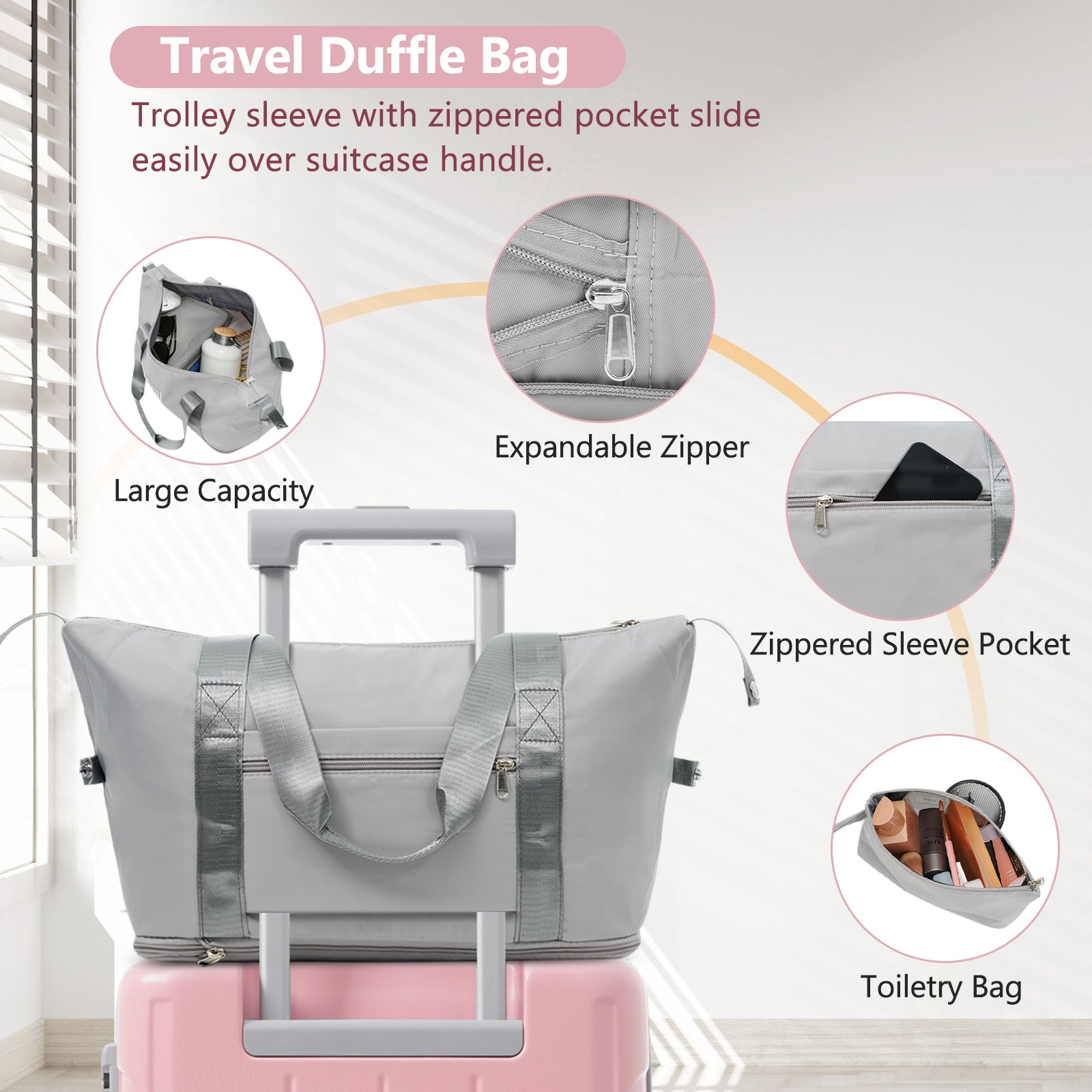 Start2Finish 20-inch carry-on hardshell ABS luggage set with spinner wheels, lightweight travel accessories in a 3-piece set.