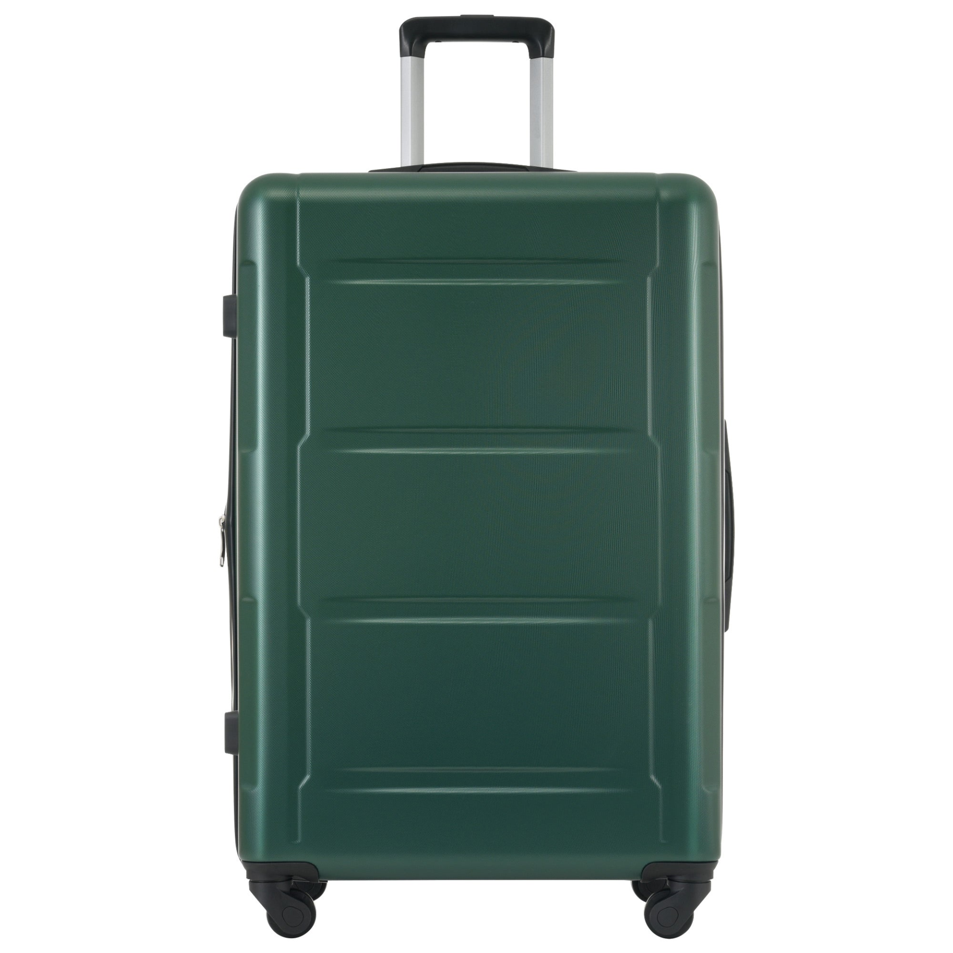 Start2Finish expandable spinner suitcase set with lightweight ABS wheels, TSA lock, and matching travel bags.