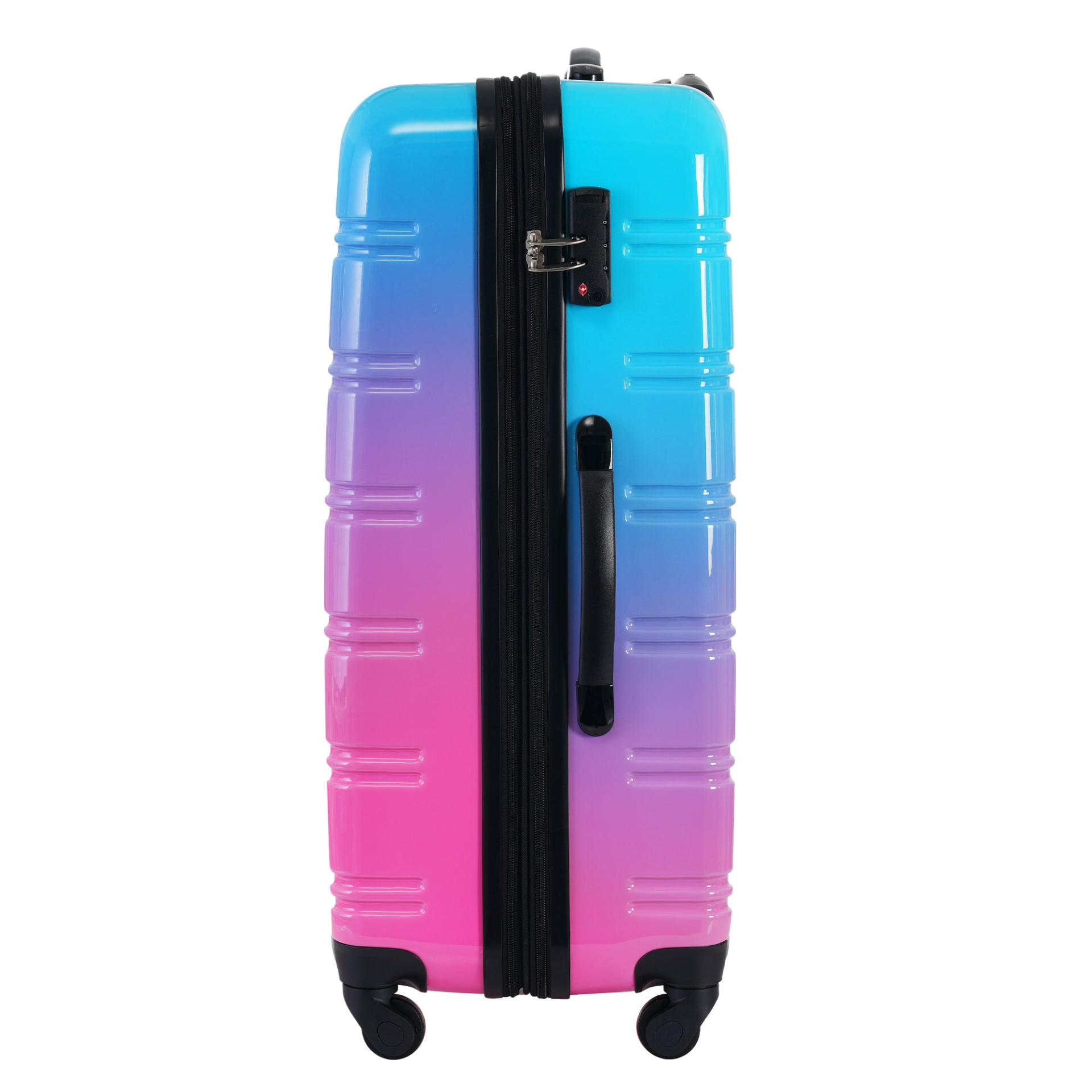 Start2Finish hardshell 3-piece gradient luggage set with expandable suitcases, spinner wheels, and TSA lock.