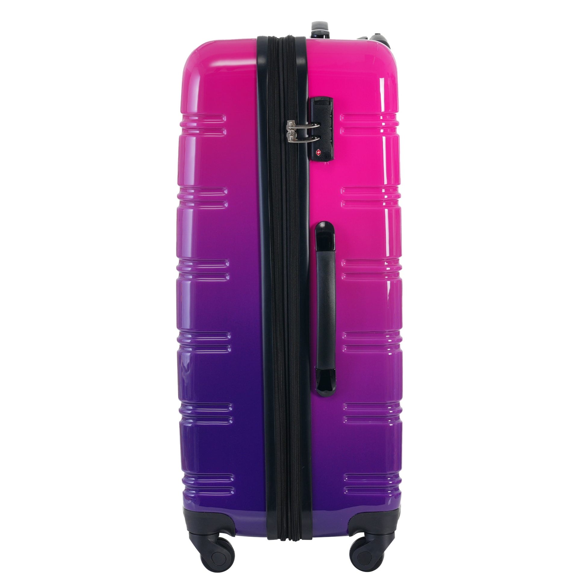 Start2Finish hardshell 3-piece gradient luggage set with expandable suitcases, spinner wheels, and TSA lock for travel accessories.