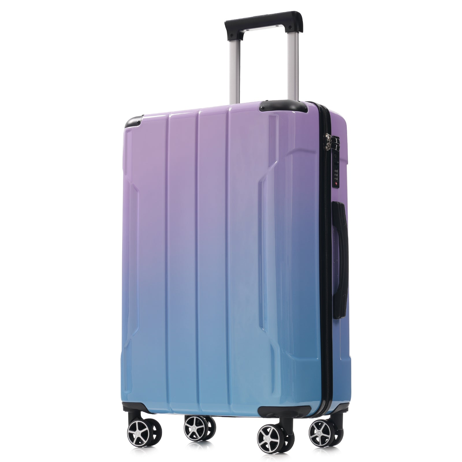 Start2Finish 3-piece luggage set with spinner wheels and built-in TSA lock, durable travel suitcases for easy packing and security.