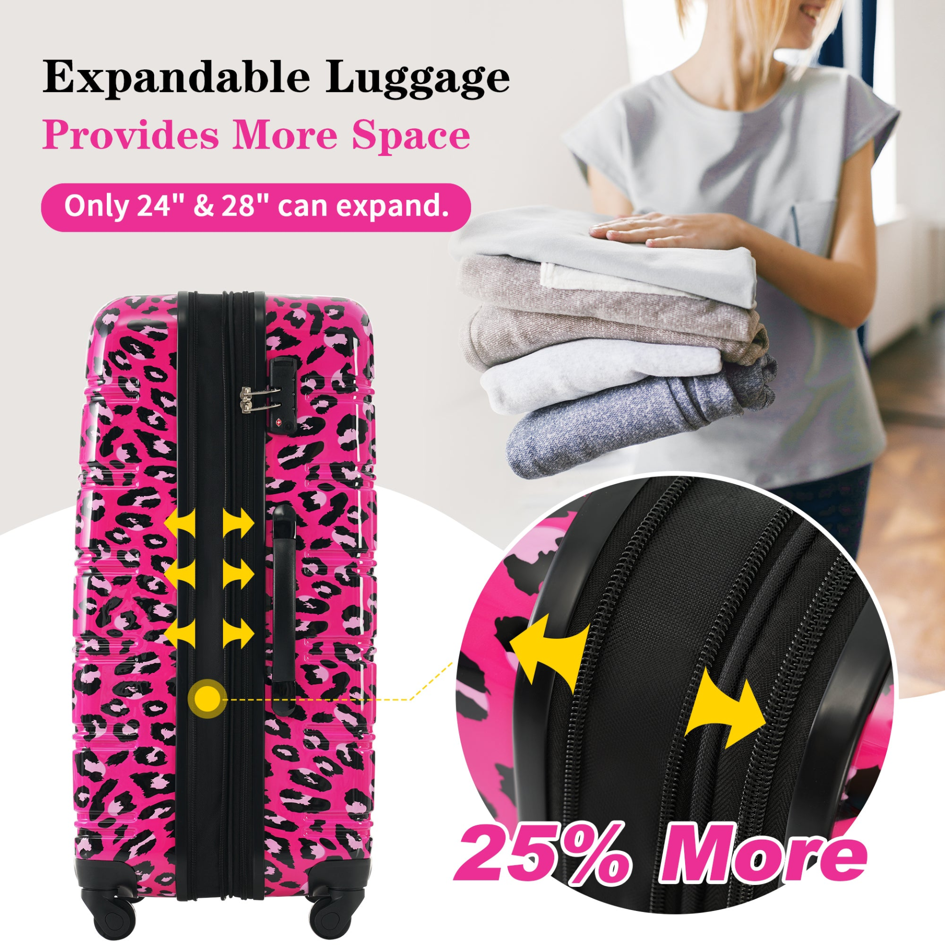 Start2Finish hardshell 3-piece spinner luggage set with TSA locks, lightweight travel suitcases, and durable travel accessories.
