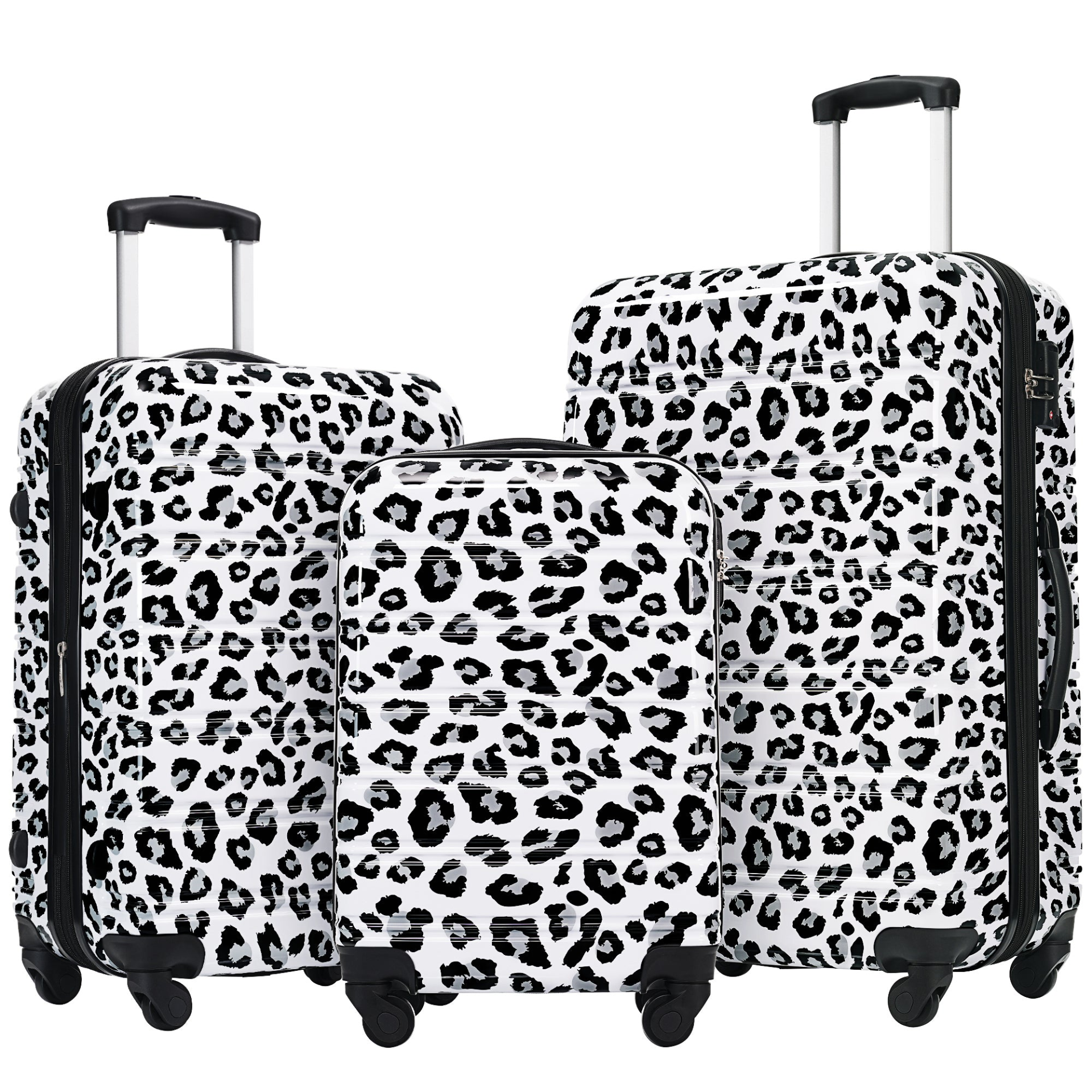 Start2Finish hardshell 3-piece spinner luggage set with TSA locks, lightweight travel suitcases for easy packing and travel.