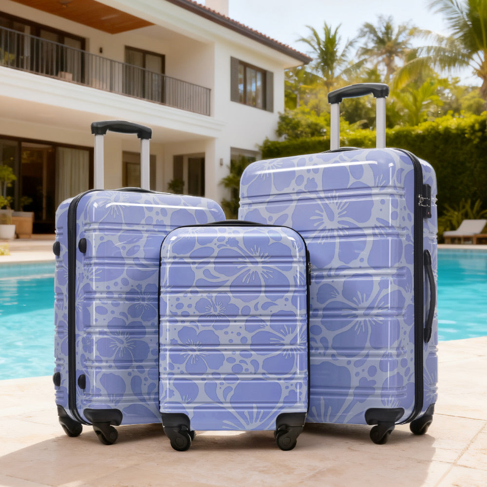 Start2Finish hardshell 3-piece spinner luggage set with TSA lock, lightweight suitcases, durable hardside design, travel accessories