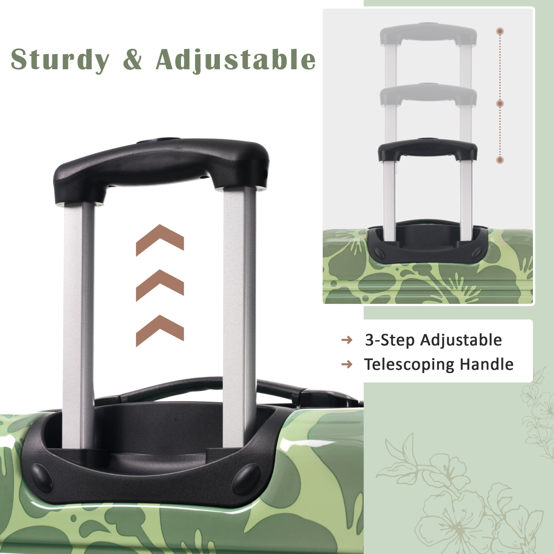 Start2Finish hardshell 3-piece spinner luggage set with TSA locks, lightweight suitcases, and durable hardside design.