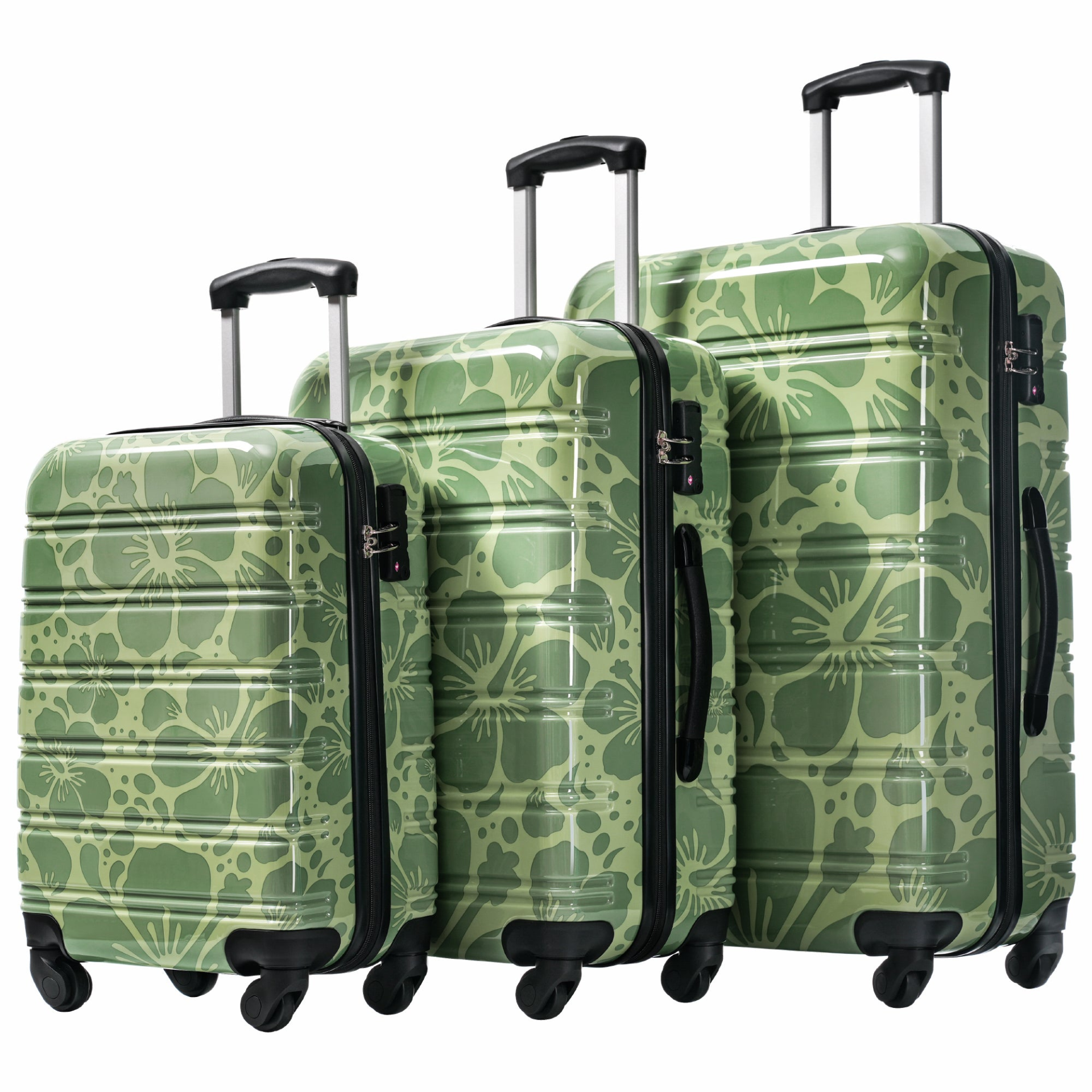 Start2Finish hardshell 3-piece spinner luggage set with TSA lock, lightweight suitcases, and durable hardside design.