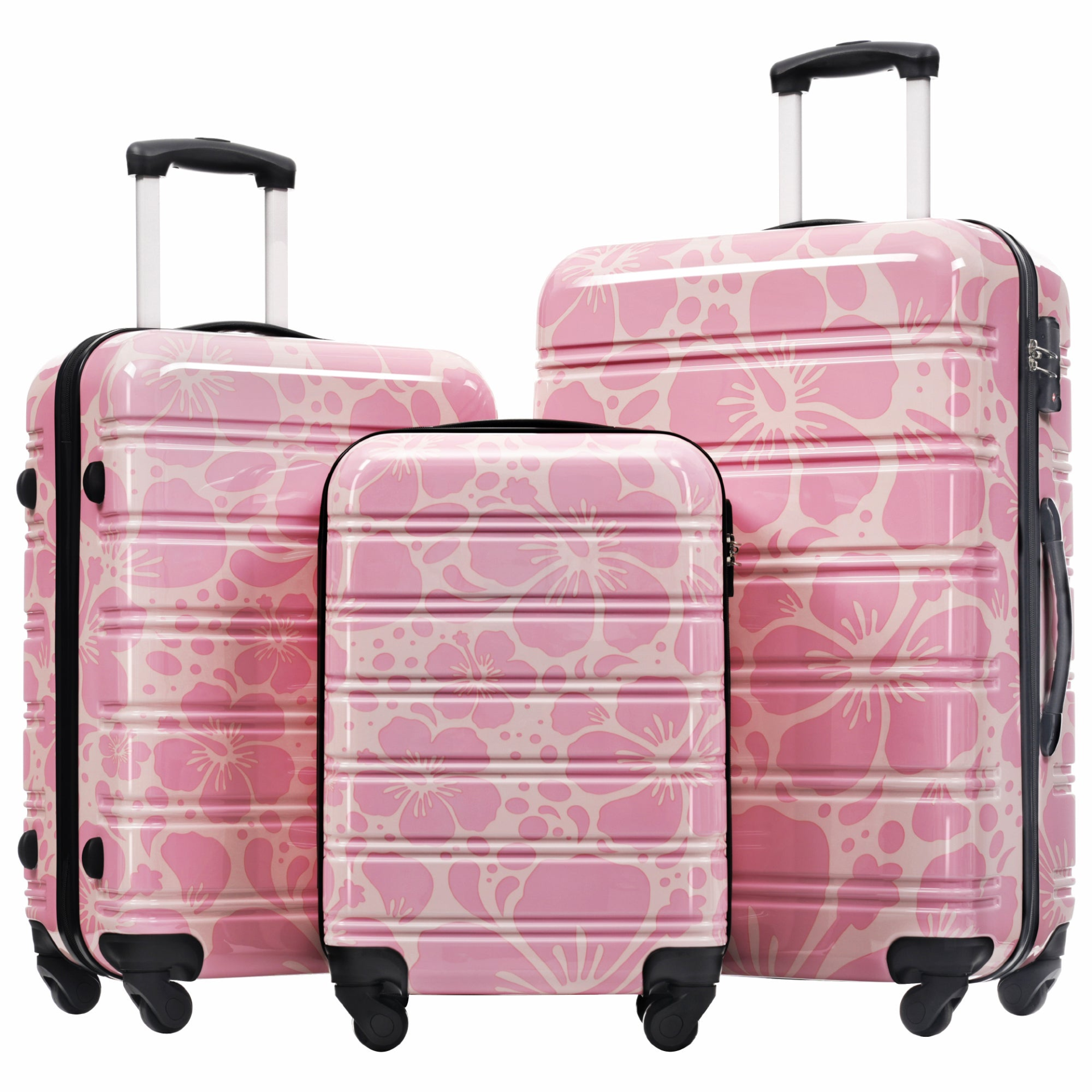 Start2Finish hardshell 3-piece spinner luggage set with TSA lock, lightweight suitcases with durable hardside design.