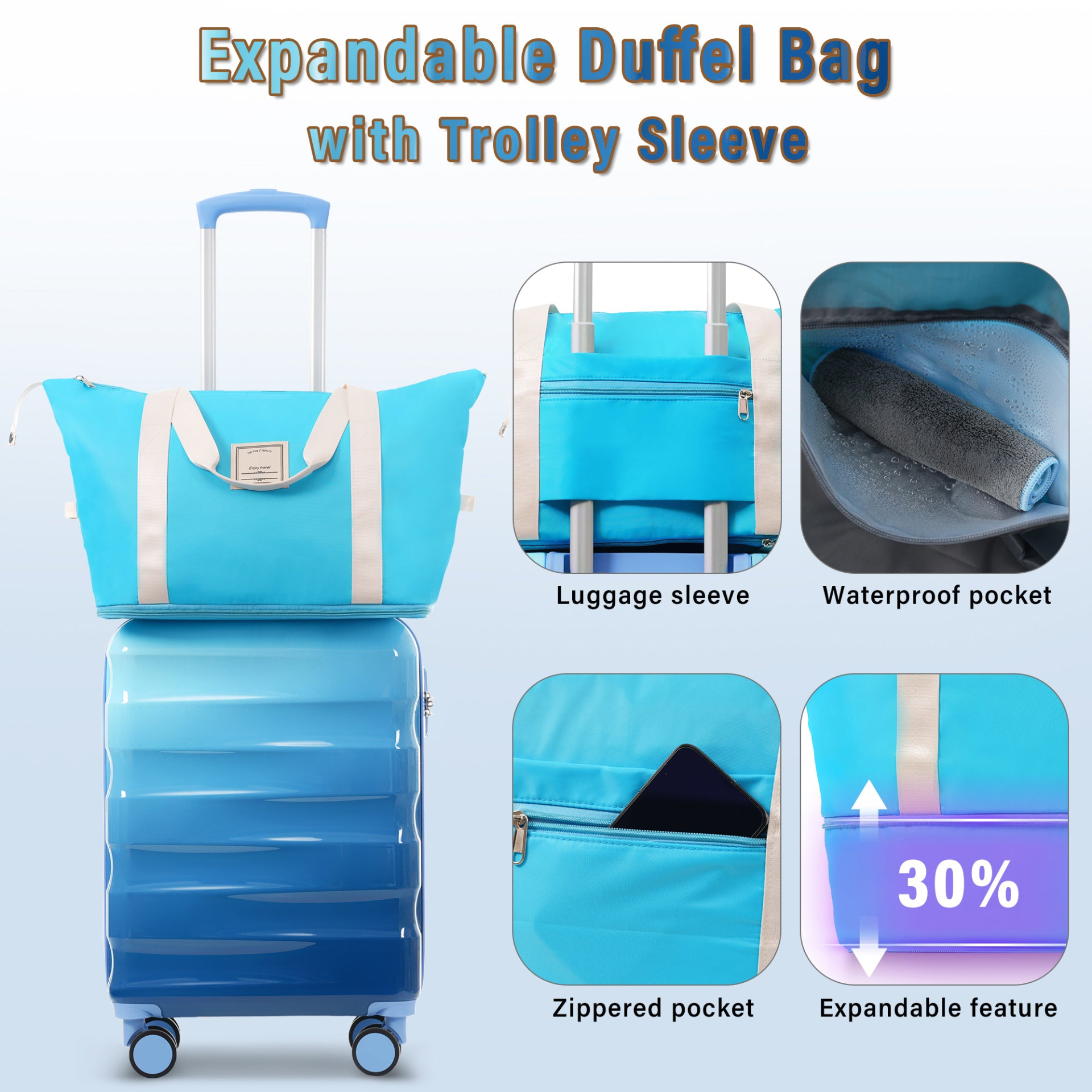 Start2Finish carry-on hardshell spinner luggage with TSA lock and built-in cup holder, lightweight and durable for travel.