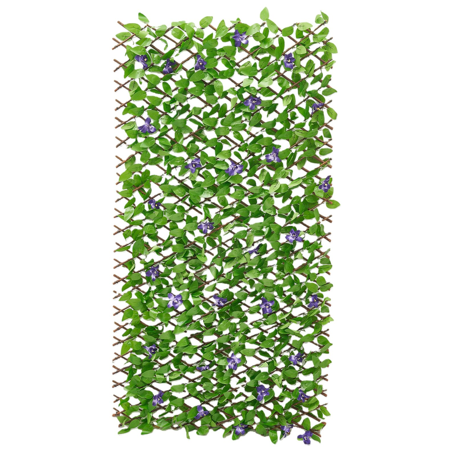 Start2Finish VEVOR expandable artificial ivy fence panel, 25.5 x 122 inches, with faux greenery and zip ties for outdoor privacy and decor.