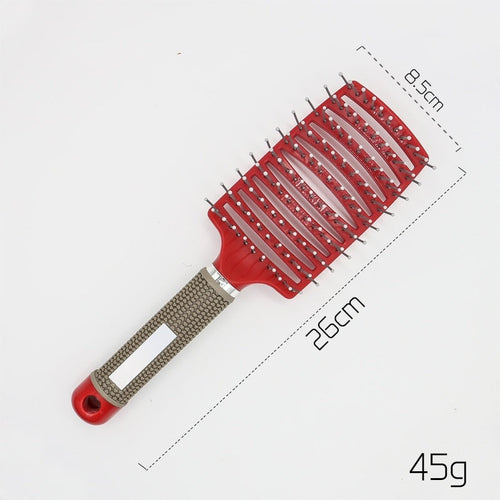 CJDropshipping anti-knot hairbrush for women, detangling hair brush with soft bristles, accessory for smooth, tangle-free hair.