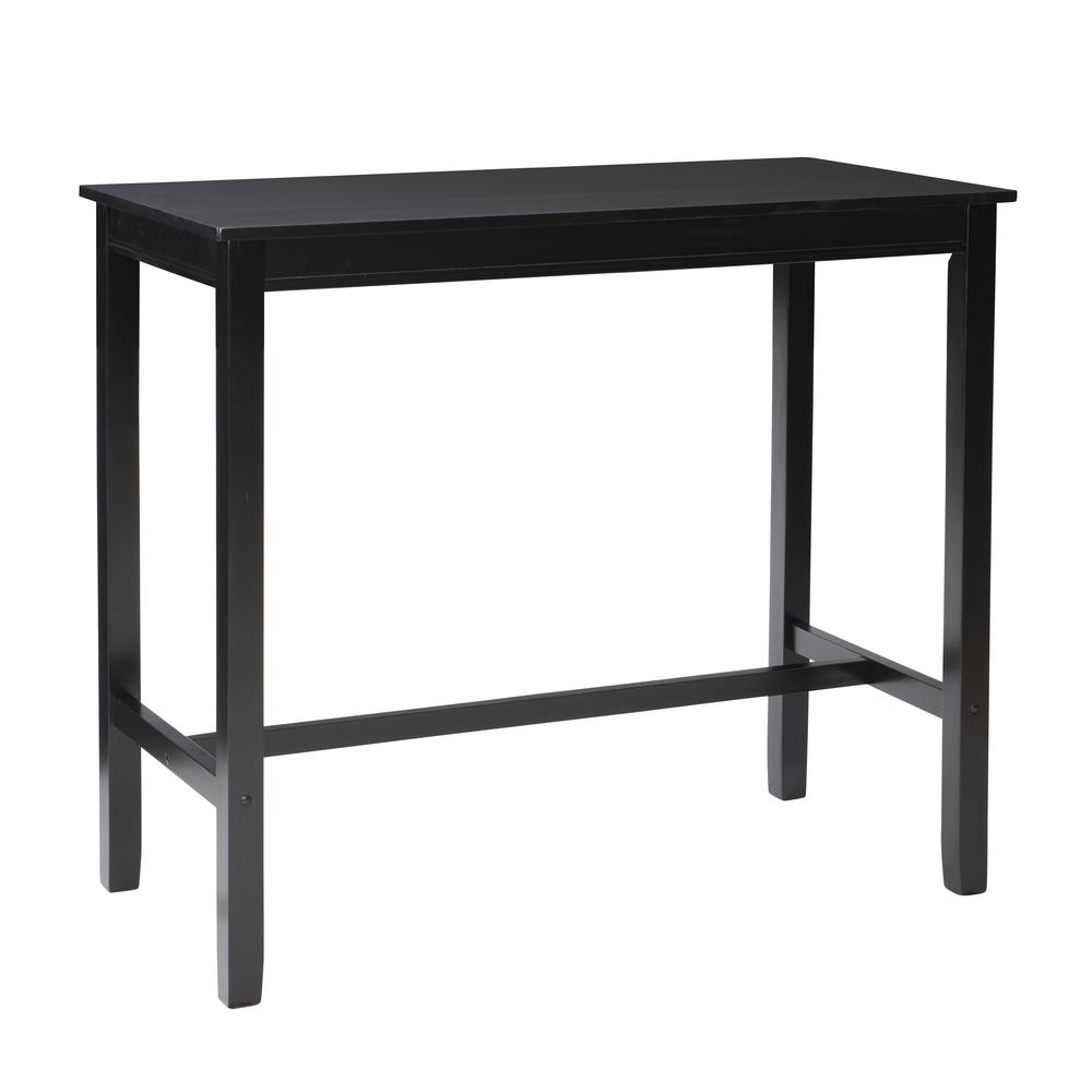 Black Claridge Bar Pub Table by Start2Finish, showcasing a sleek, modern furniture piece with a sturdy tabletop and stylish base.