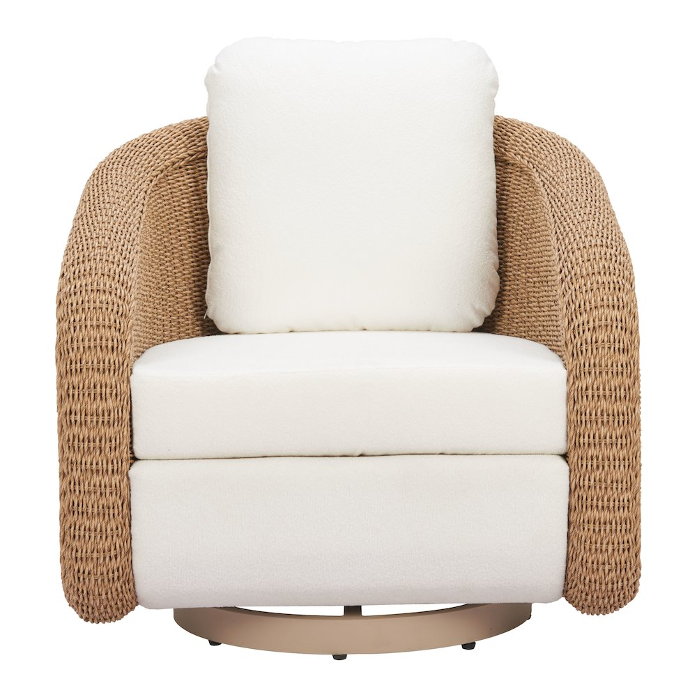 Start2Finish Solara swivel chair in elegant ivory with a plush cushioned seat and modern design, perfect for contemporary interiors.