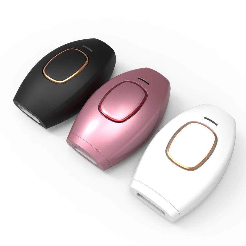 Salmon Lucky Face To Feet Laser Hair Remover in sleek tech accessories design, with a compact handheld device for hair removal.