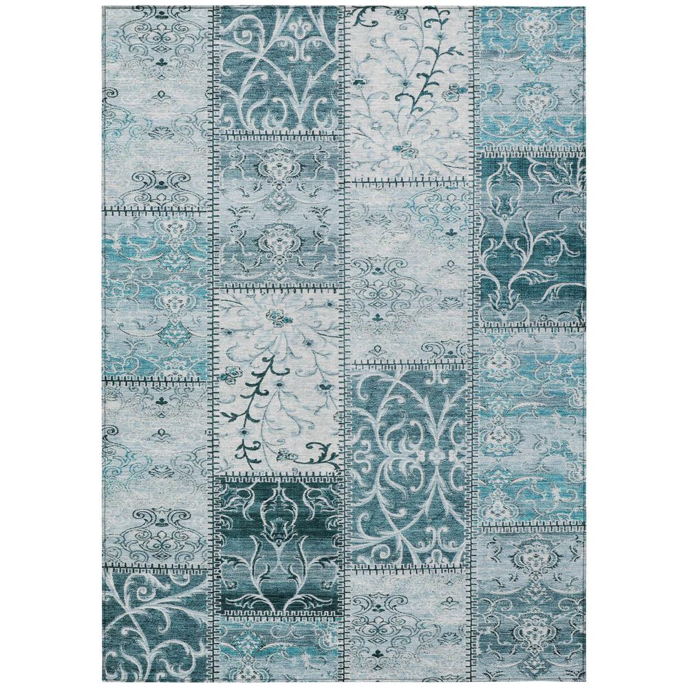 Start2Finish Chantille ACN566 teal 9x12 rug with intricate pattern and soft texture, ideal for living room or bedroom decor.