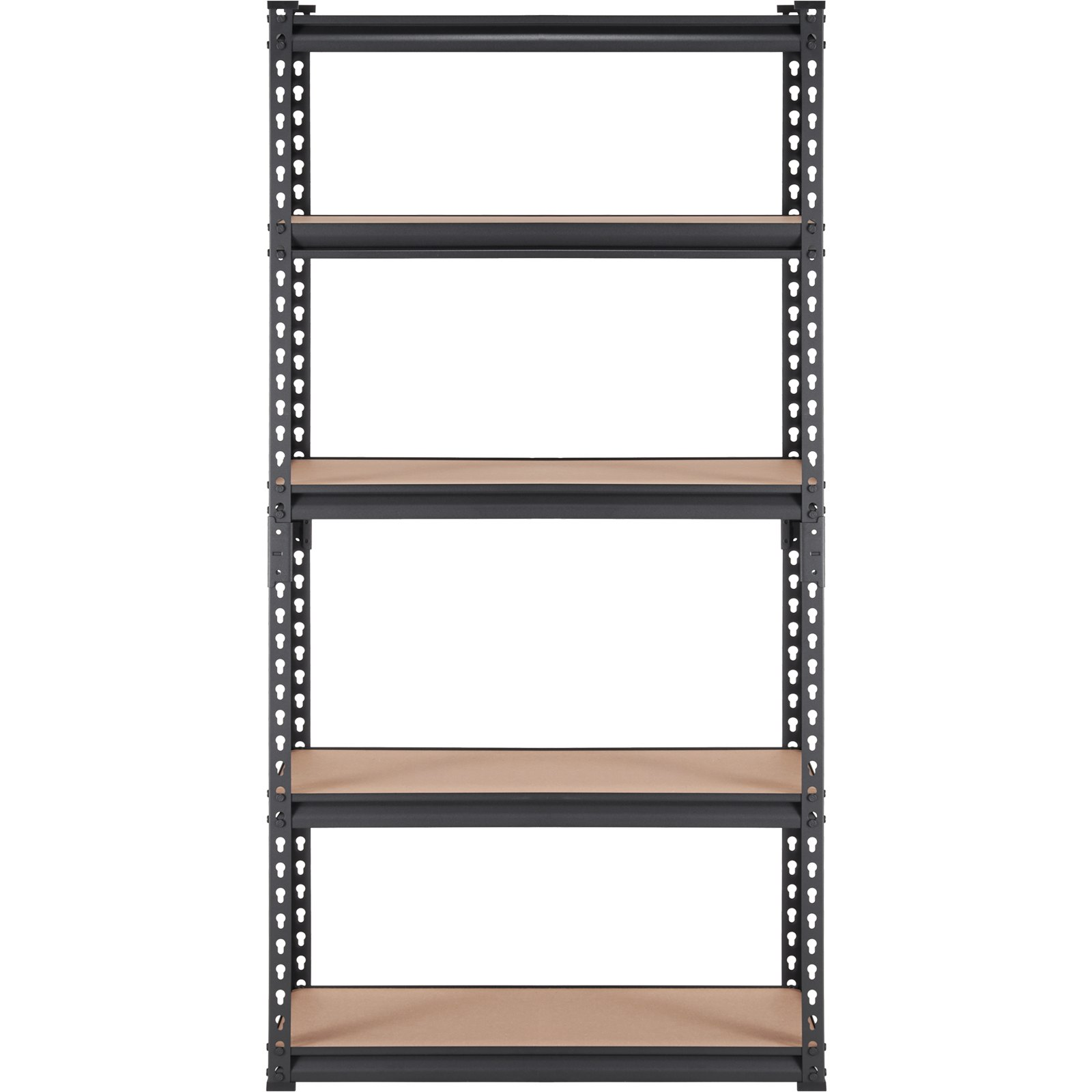 Start2Finish VEVOR 5-tier black metal storage shelving unit with adjustable shelves, heavy-duty garage utility rack, 30" x 12" x 60".