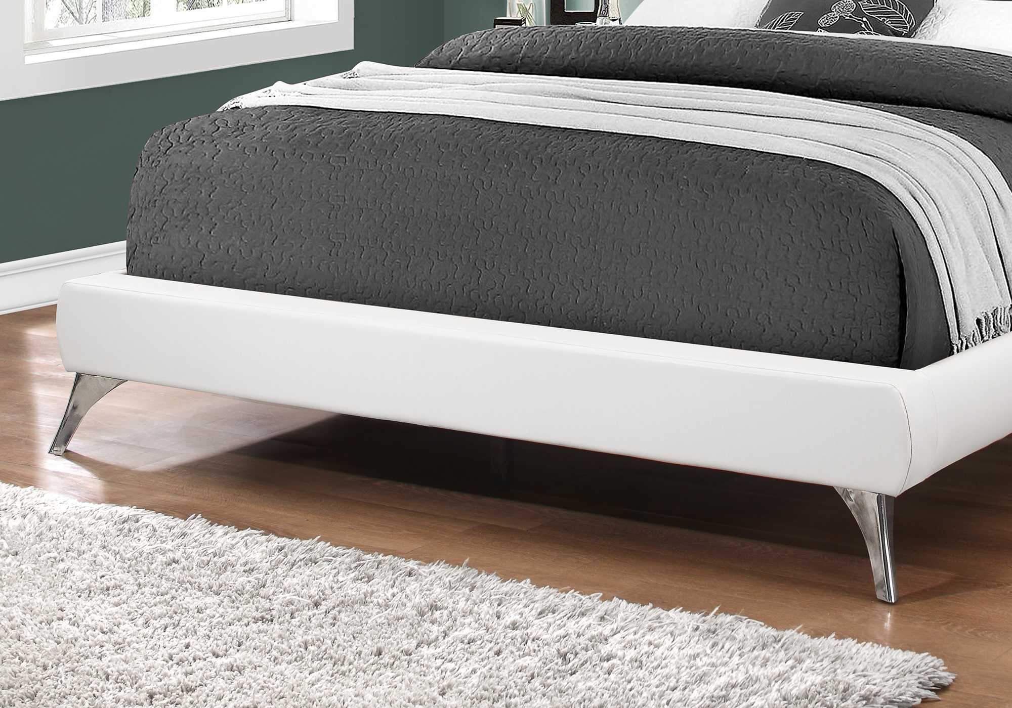Grey foam and solid wood queen-sized bed by Jade, measuring 70.5" x 87.25" x 45.25", with linen upholstery and a modern design.