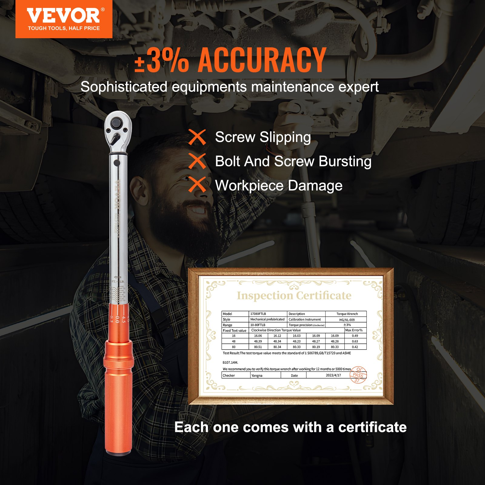 Start2Finish VEVOR 3/8-inch drive click torque wrench set with adjustable dual-range scales, adapters, and extension rod for precise tightening