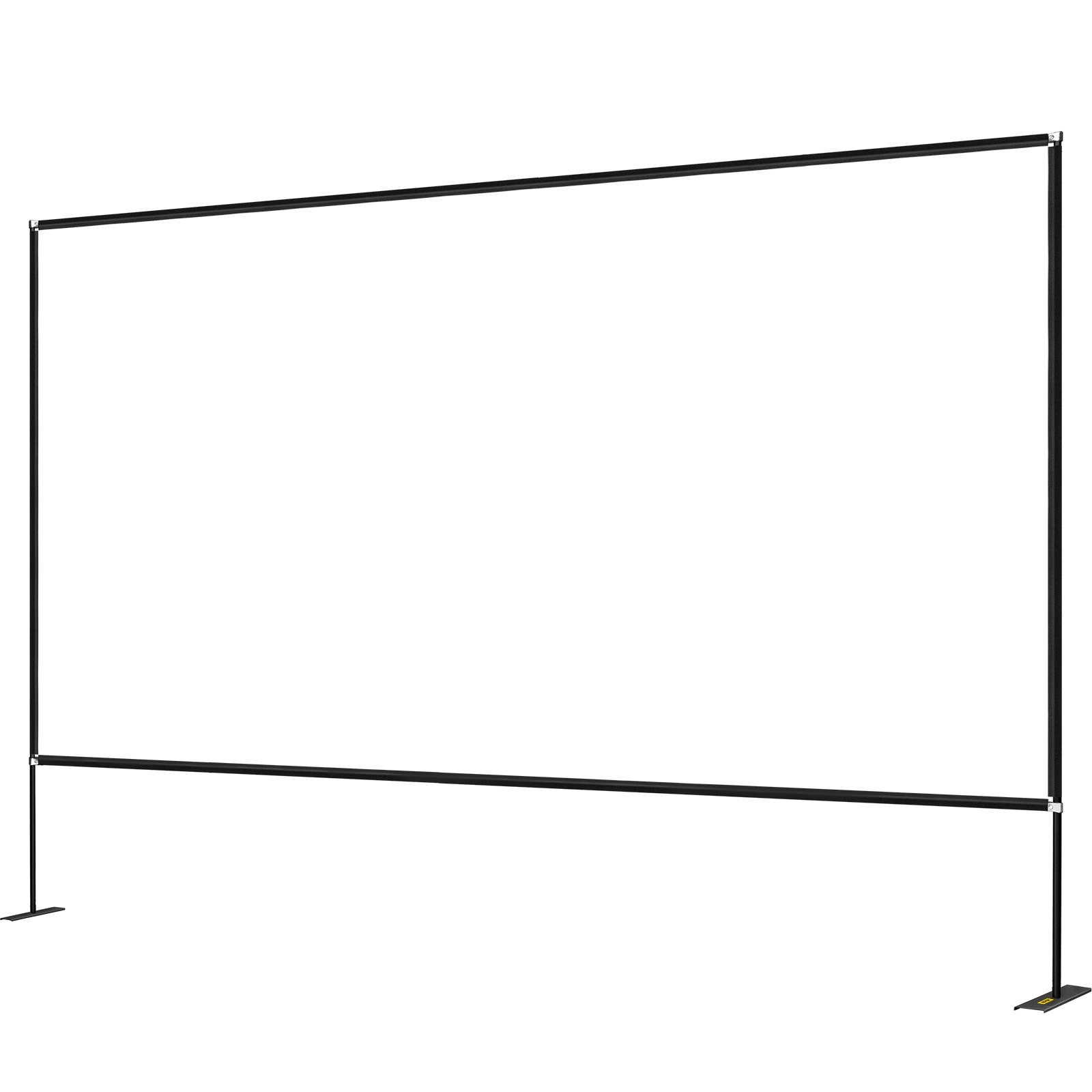 Start2Finish 150-inch portable projector screen with stand, outdoor and indoor use, easy assembly, includes storage bag for home theater.