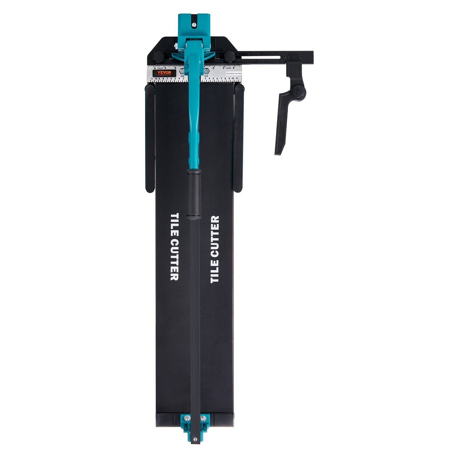 Start2Finish VEVOR 32-inch manual tile cutter with tungsten carbide wheel, infrared positioning, anti-skid feet, durable rails for ceramic tiles.