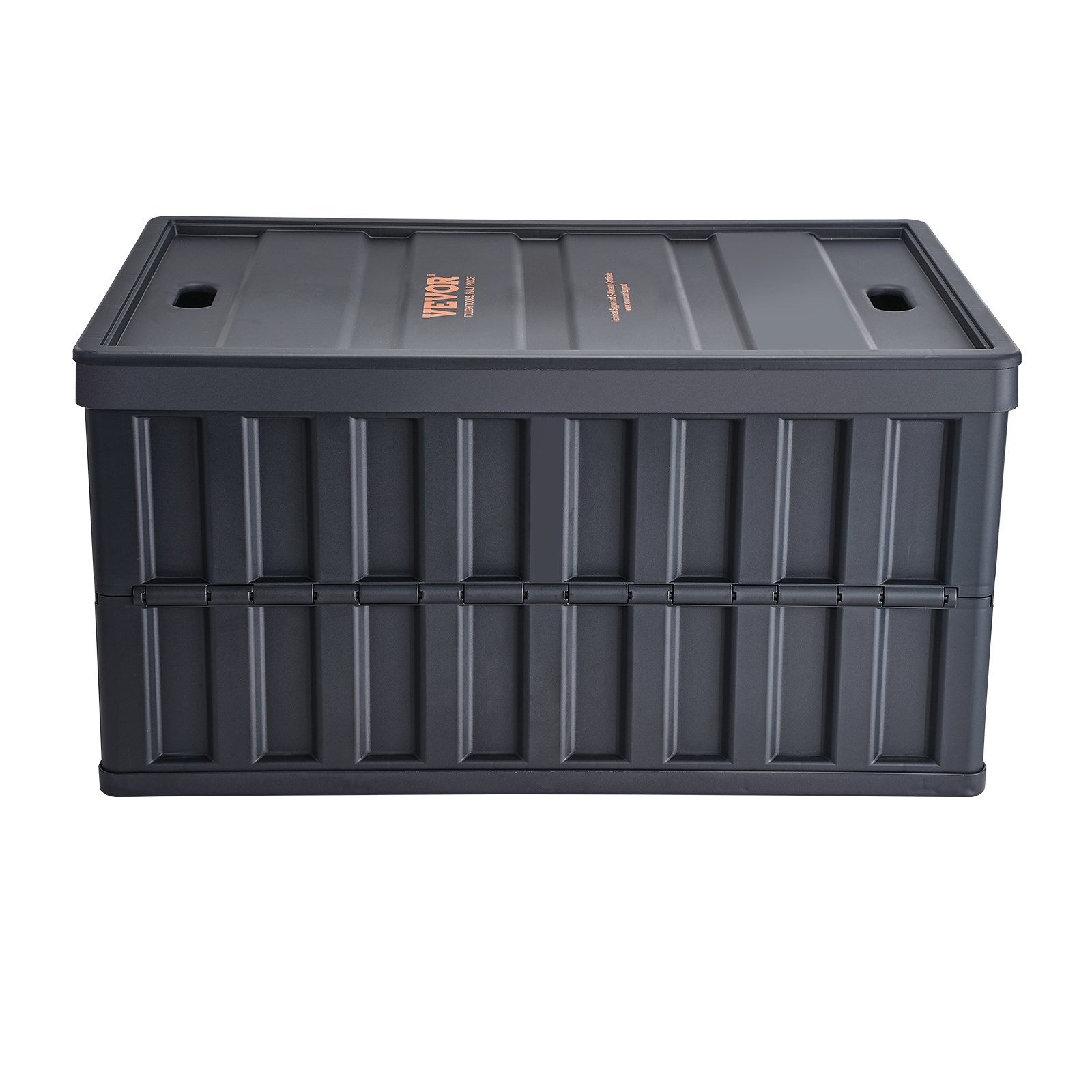 Start2Finish VEVOR collapsible storage bins with lids, 65L large plastic stackable crates with handles for organizing clothes, toys, and more.