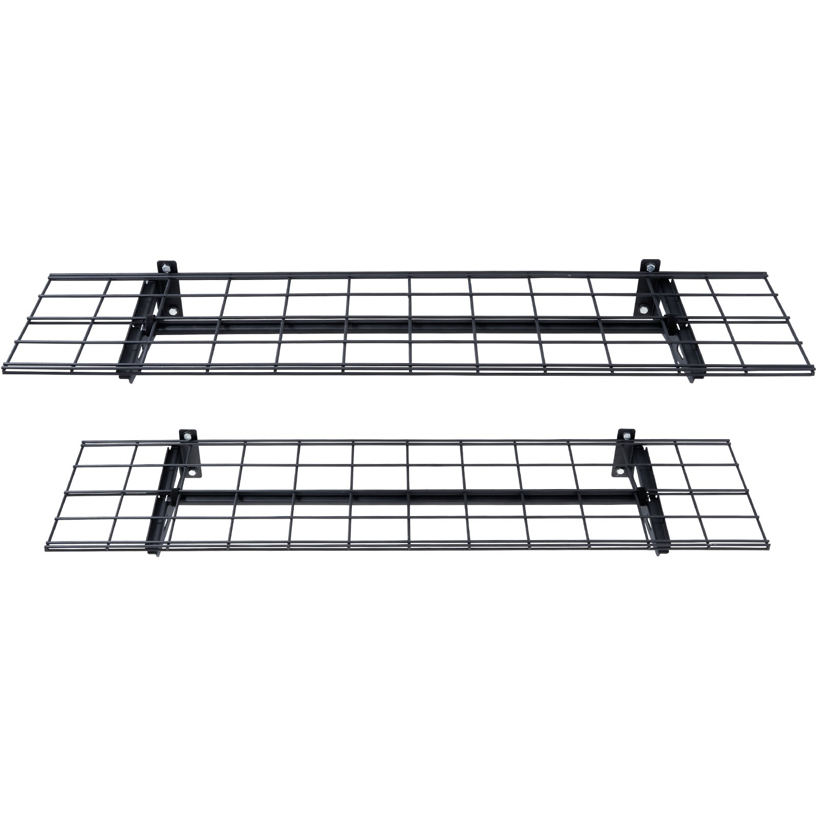 Start2Finish VEVOR Garage Storage Shelving 2 Pack, wall-mounted heavy duty shelves with 400 lbs capacity for garage or shed storage.