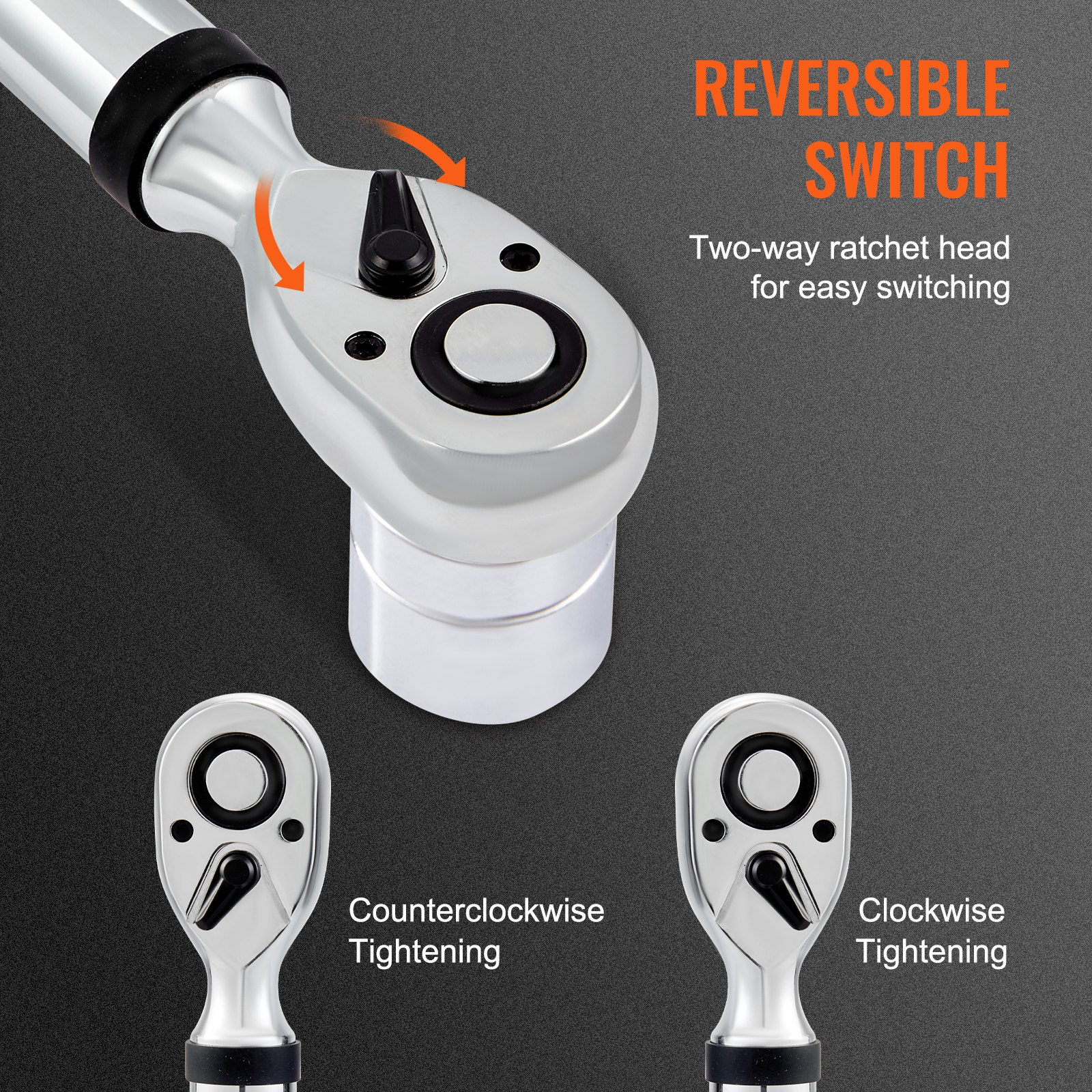 Start2Finish VEVOR digital torque wrench with 1/2 inch drive, adjustable torque, LED, and calibration for precise tightening.