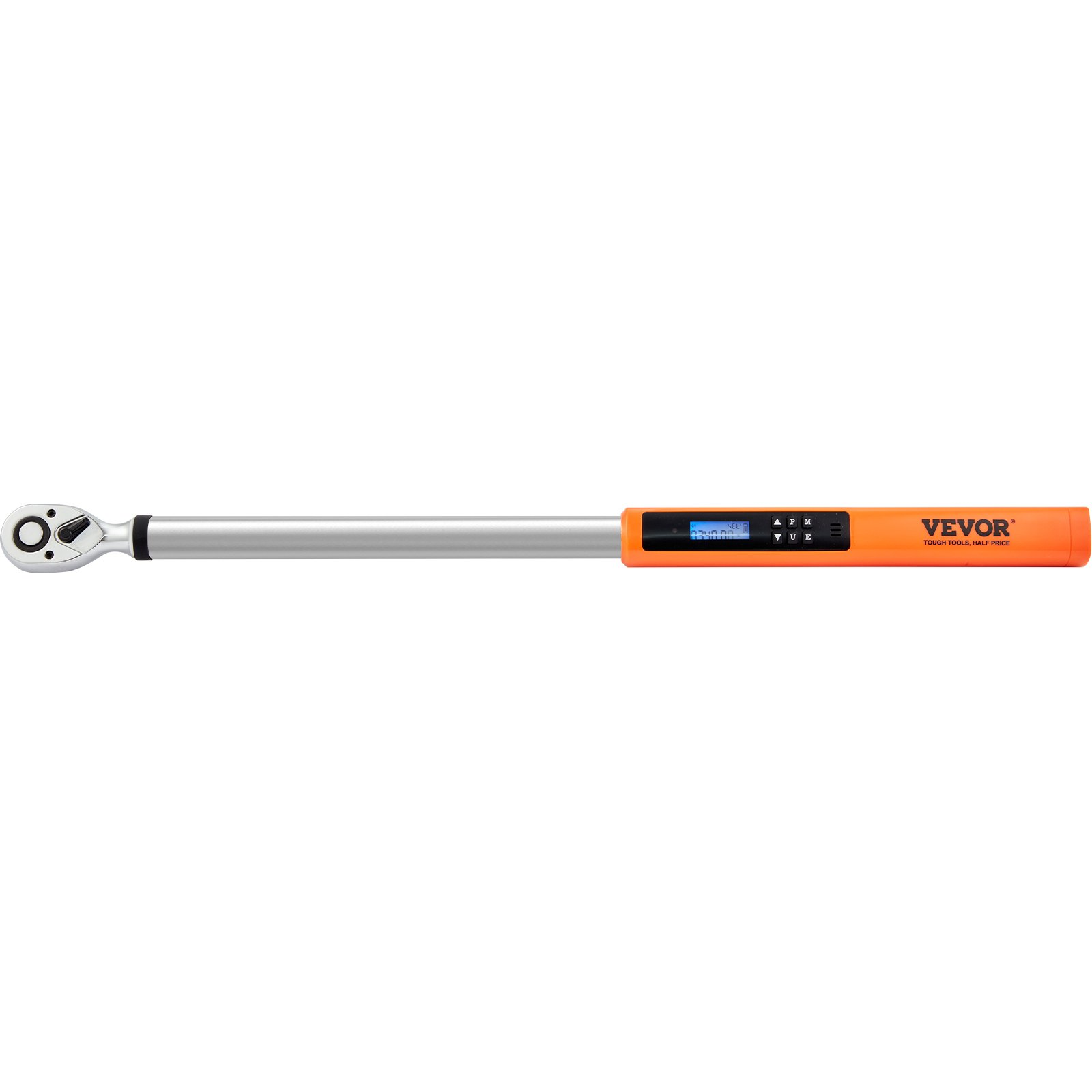 Start2Finish VEVOR digital torque wrench with 1/2" drive, adjustable torque, LED, buzzer, and calibration for precise tightening.