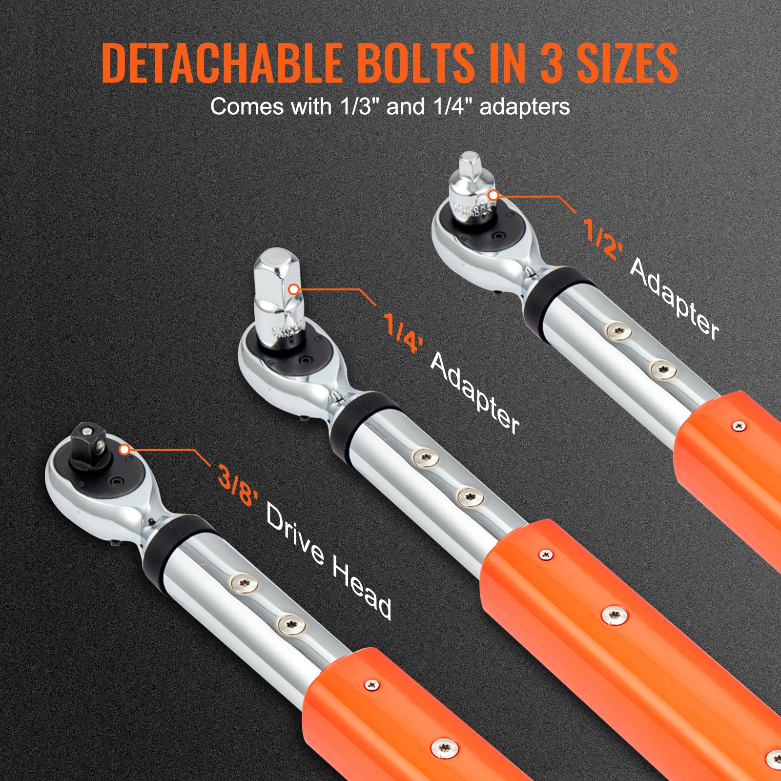 Start2Finish VEVOR digital torque wrench with 3/8" drive, 3.7-37 ft-lb range, LED, buzzer, and adjustable modes for precise torque.