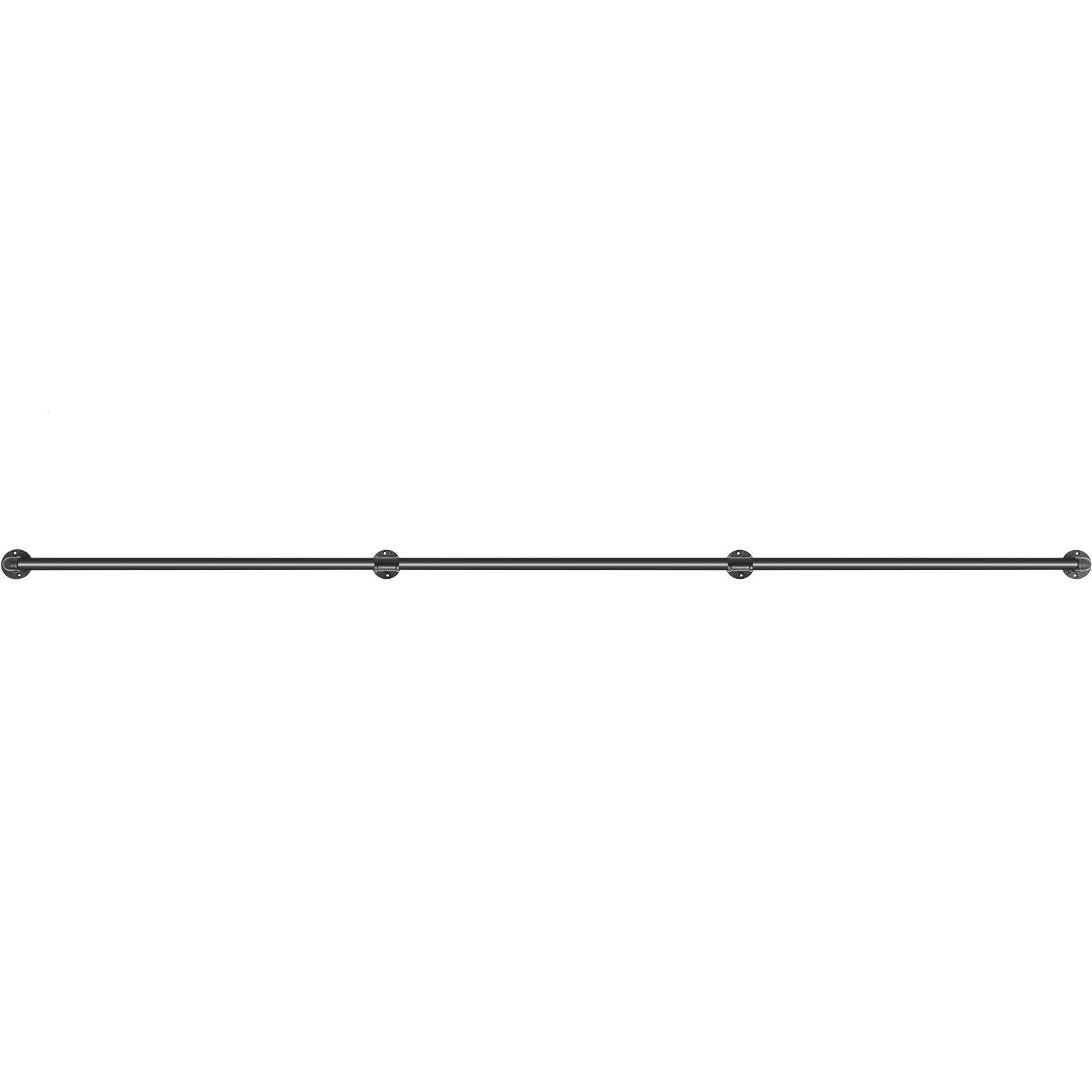 Start2Finish VEVOR 10FT steel pipe stair handrail with wall mounts, ideal for indoor and outdoor staircase safety and support.