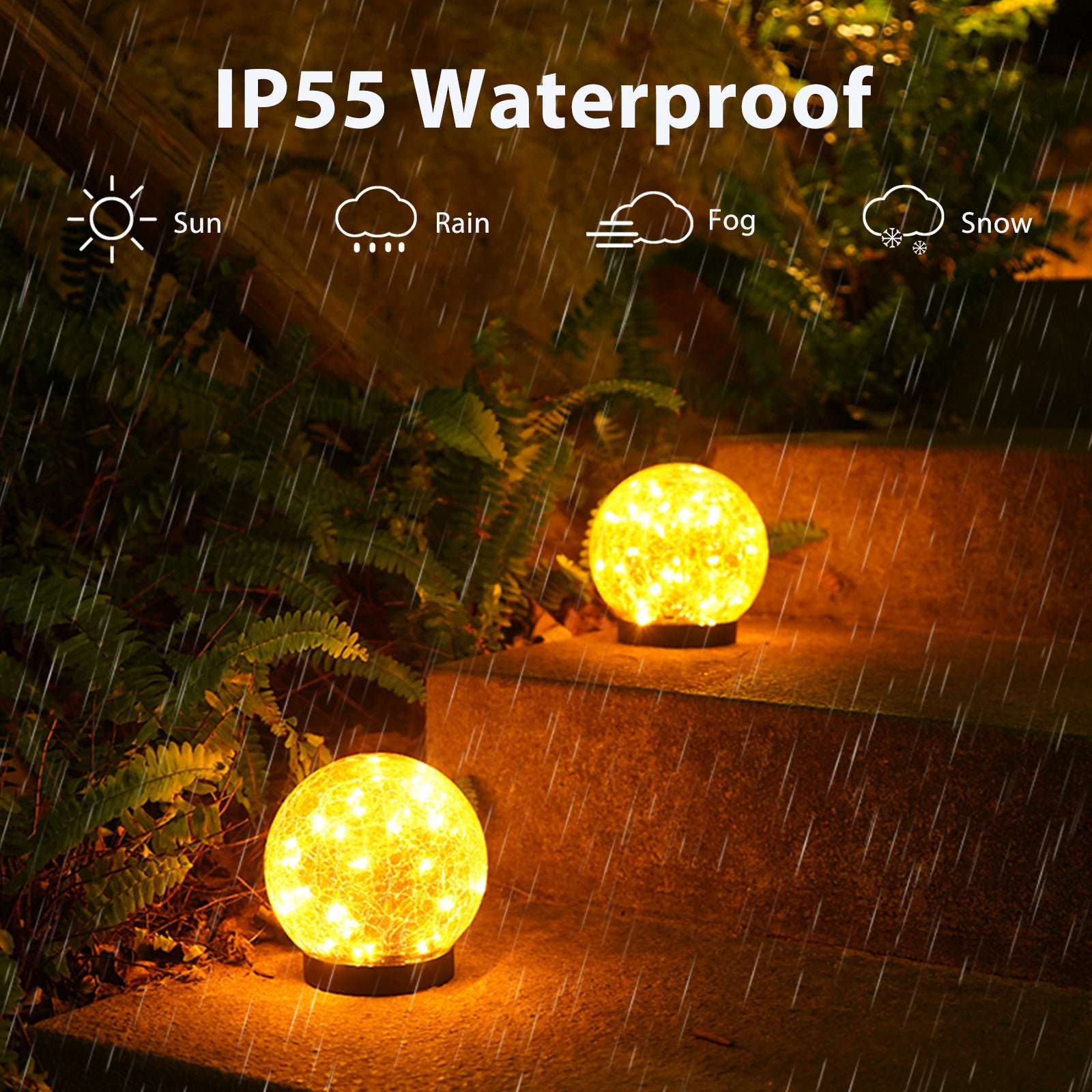 Pink Iolaus outdoor solar crack bottle 20-light waterproof decorative lighting, illuminated for garden or patio decor.
