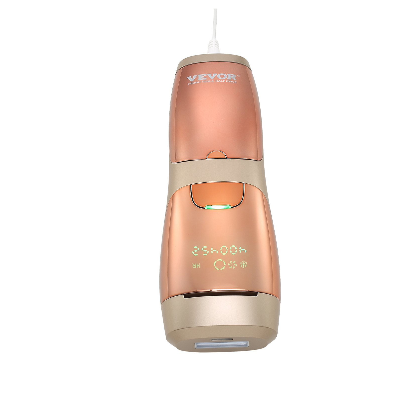 Start2Finish VEVOR IPL hair removal device with sapphire cooling system, showing the sleek handheld design for face and body.
