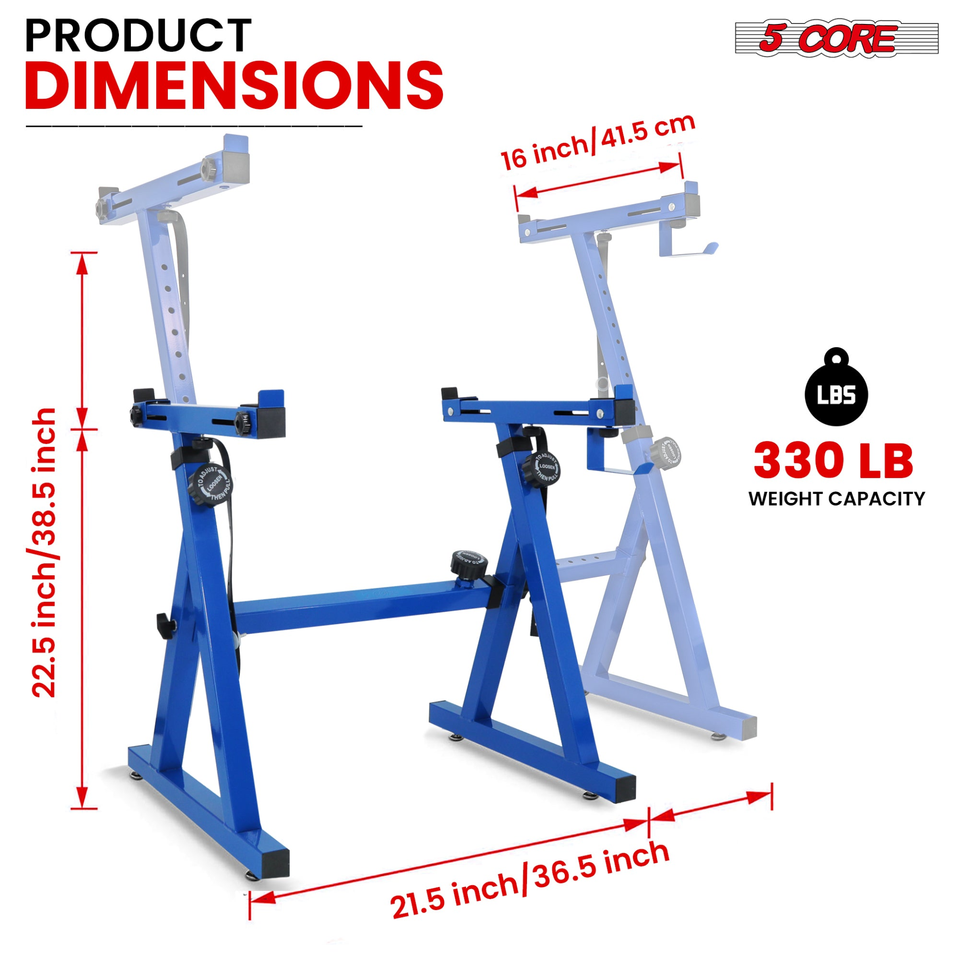 Start2Finish 5-core Z shape adjustable keyboard stand for piano and DJ controllers, featuring foldable heavy-duty metal construction.