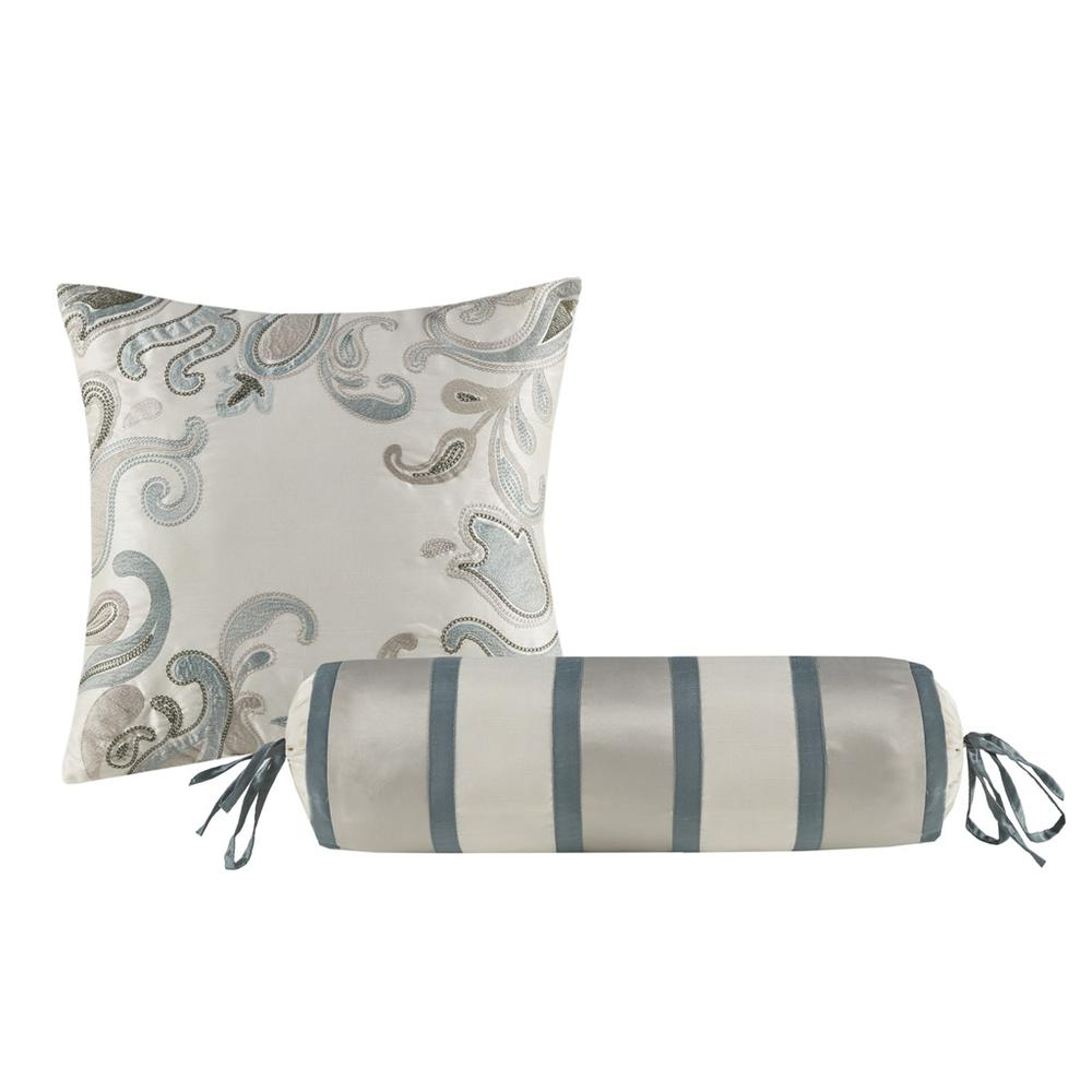 Start2Finish 12-piece comforter bedding set with cotton bed sheets and matching pillows, designed for cozy bedroom decor.