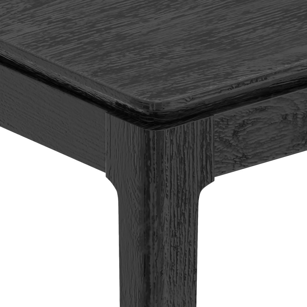 Start2Finish Cove Rectangular Dining Table in vintage black with sturdy wooden legs and a smooth tabletop for dining space.