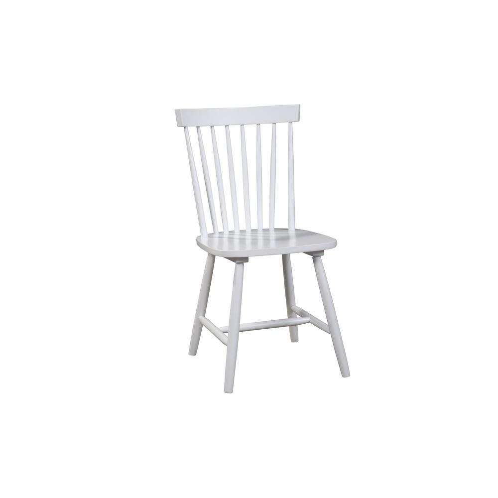 Set of 2 white Lyra side chairs by Start2Finish, featuring modern furniture design with sleek, comfortable seating.