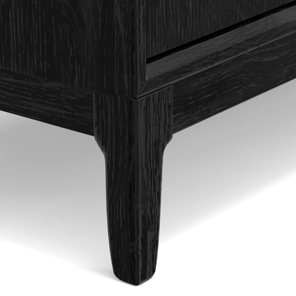 Vintage black Cove Server by Start2Finish, showcasing a sleek storage cabinet with elegant design and sturdy construction.