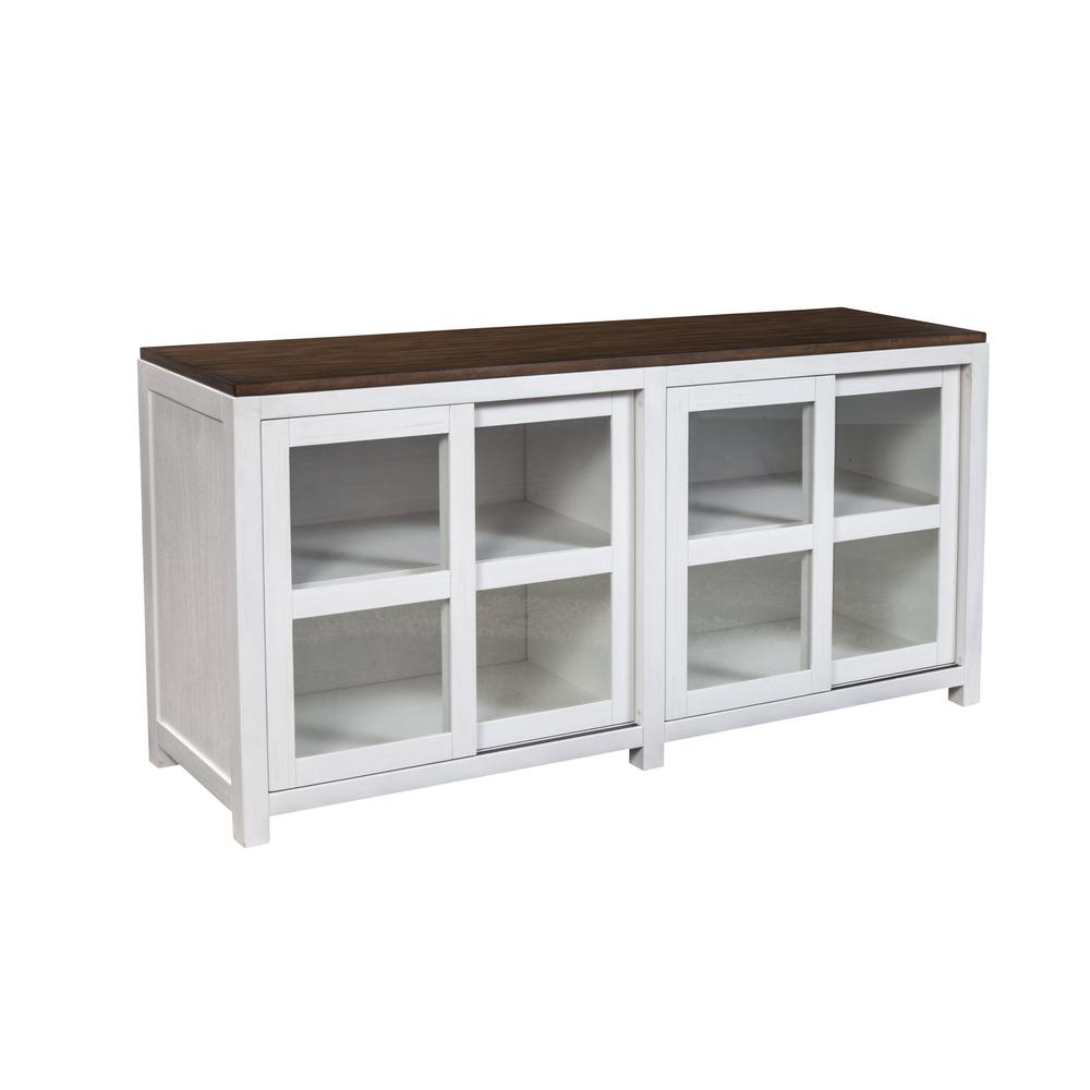 Large wooden display cabinet by Start2Finish with glass doors and multiple shelves, ideal for showcasing collectibles or décor.
