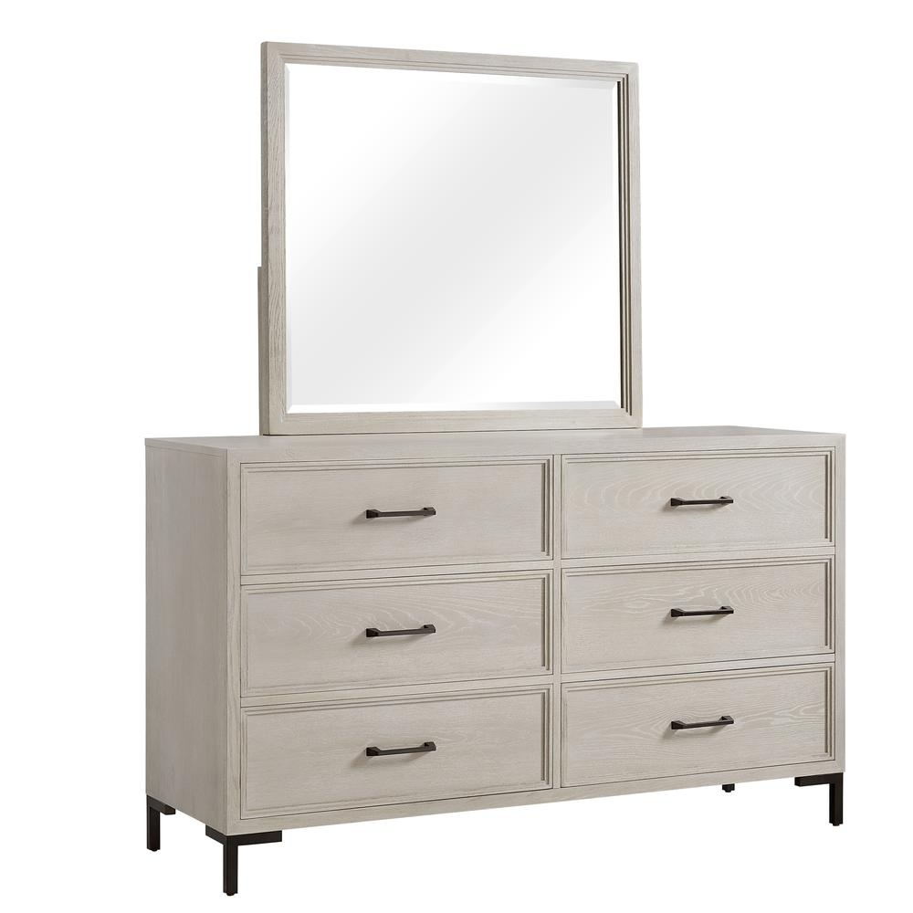 Start2Finish Bradley dresser with multiple drawers and a dark wood finish, showcasing sleek, modern bedroom furniture.