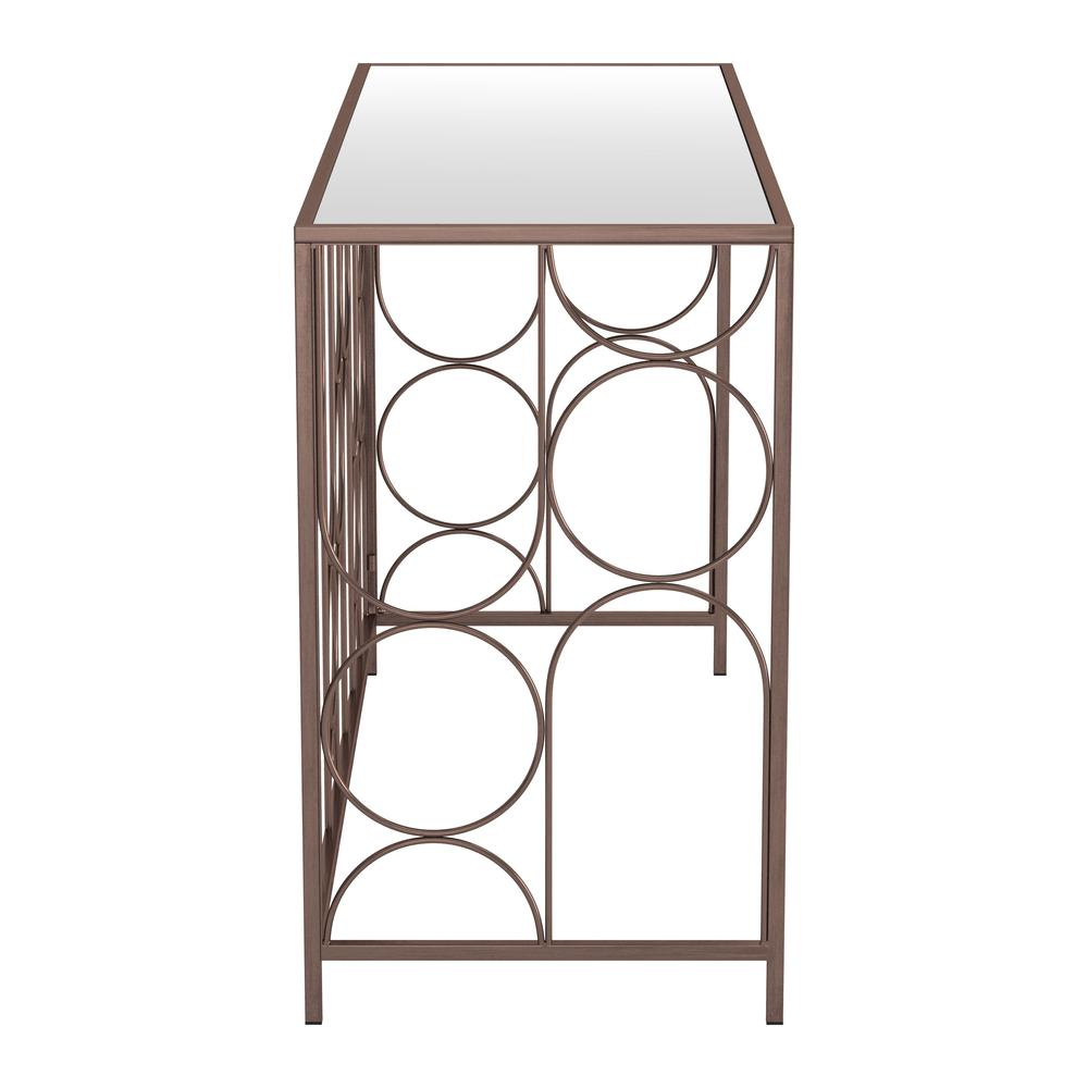 Start2Finish Convale bronze console table with sleek metal frame and rectangular surface, ideal for entryways or living rooms.