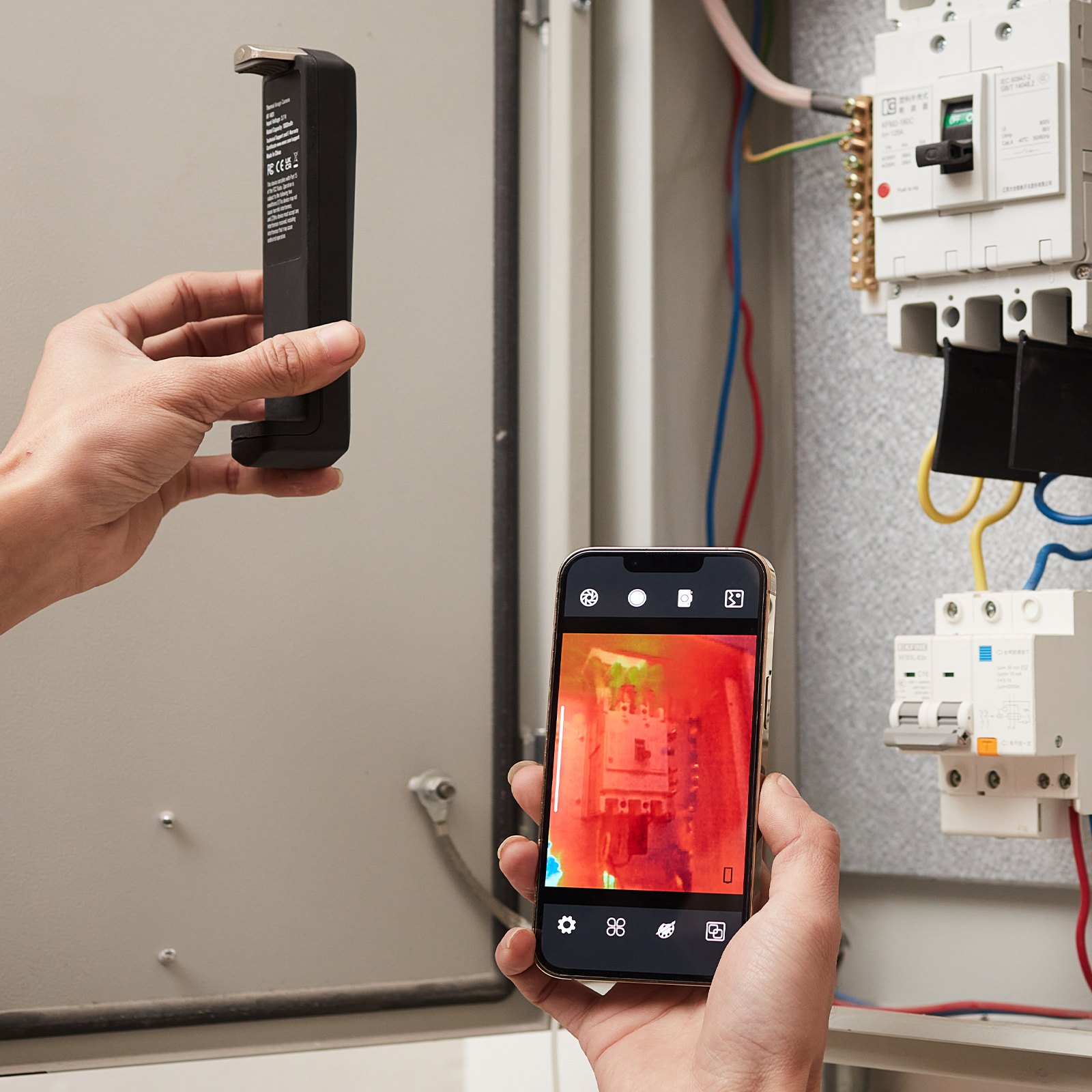Start2Finish VEVOR thermal imaging camera for Android and iOS, high-resolution infrared thermal imager with visual camera and WiFi.