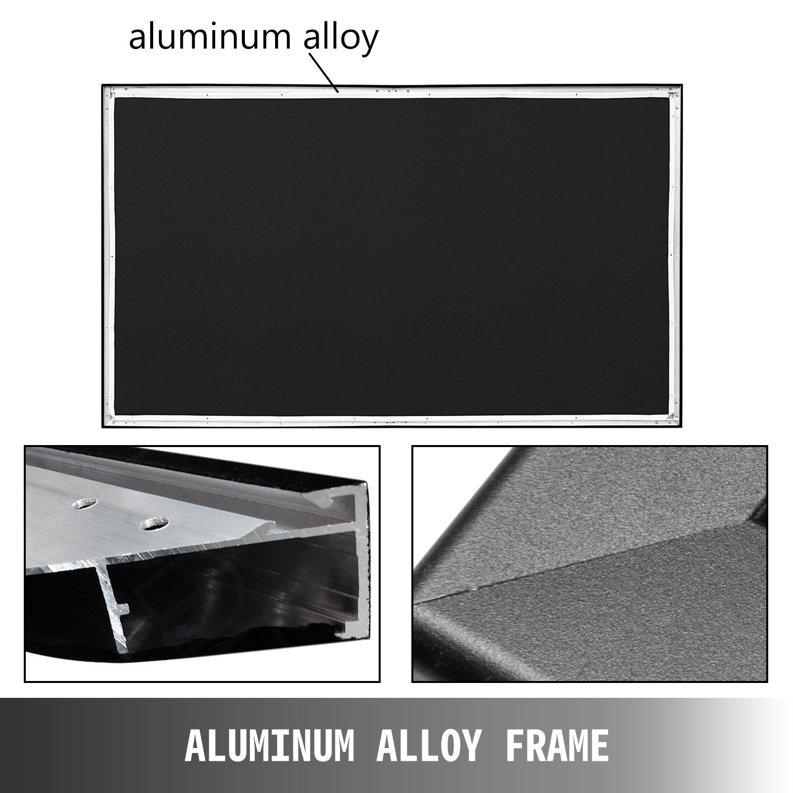 Start2Finish 120-inch 16:9 projector screen with fixed frame, ideal for 4K HDTV, movies, and 3D entertainment viewing.
