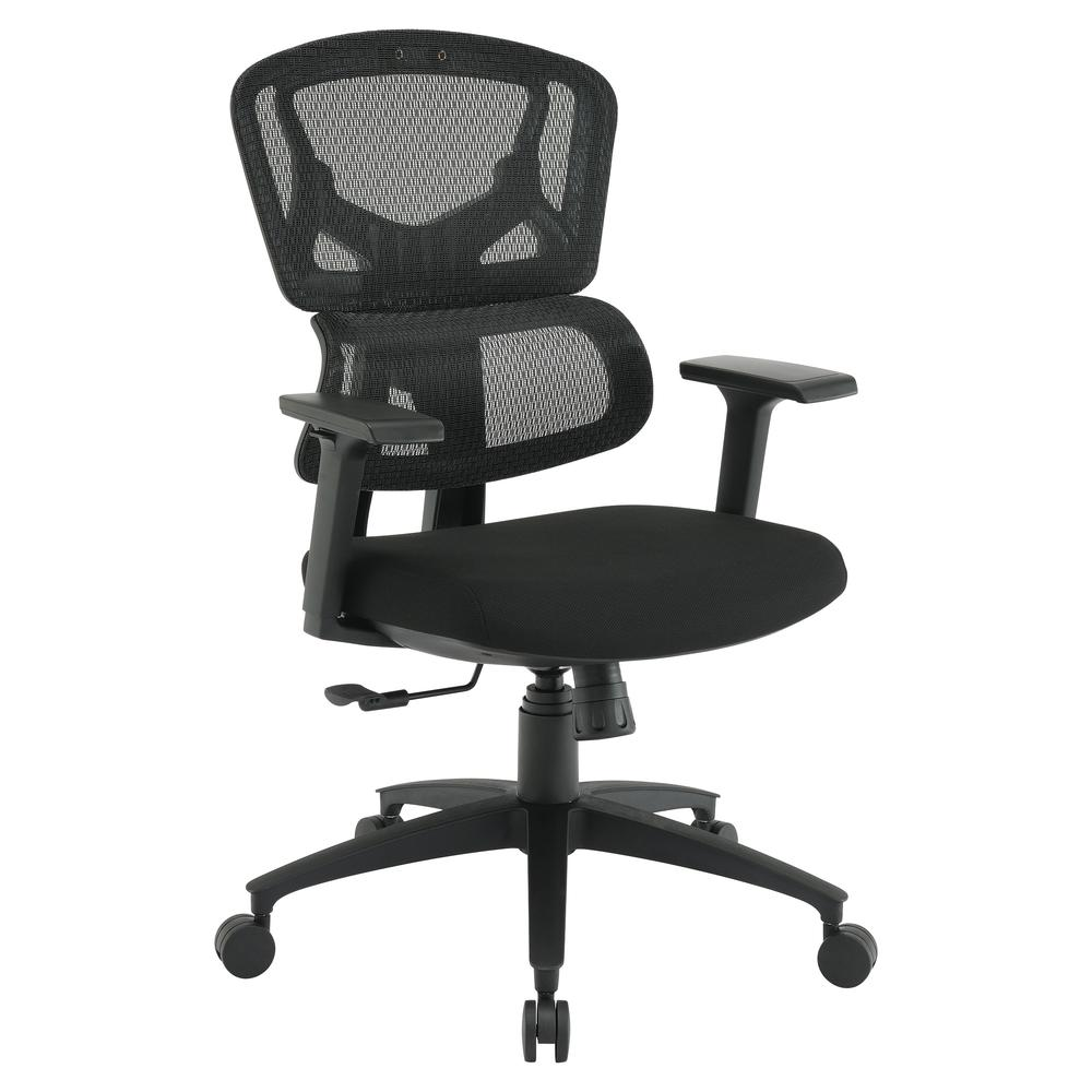 Start2Finish mesh back manager’s chair with adjustable armrests and ergonomic design, ideal for office or executive use.