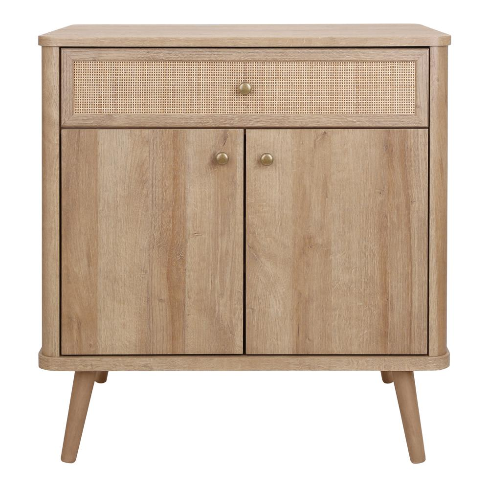 Start2Finish Thelma KD Rattan small cabinet with one drawer and two doors, showcasing stylish furniture design.