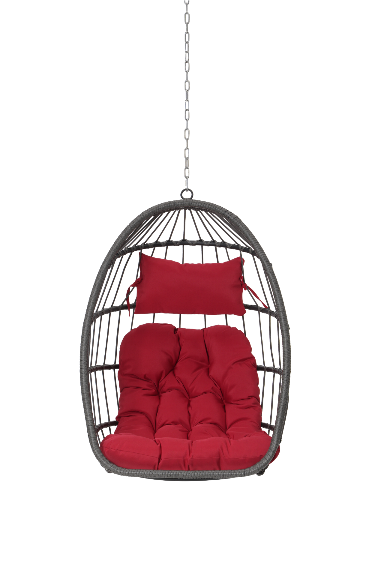 Start2Finish 55.6-inch rattan planter in red for indoor or outdoor plant display, featuring a decorative, woven design.