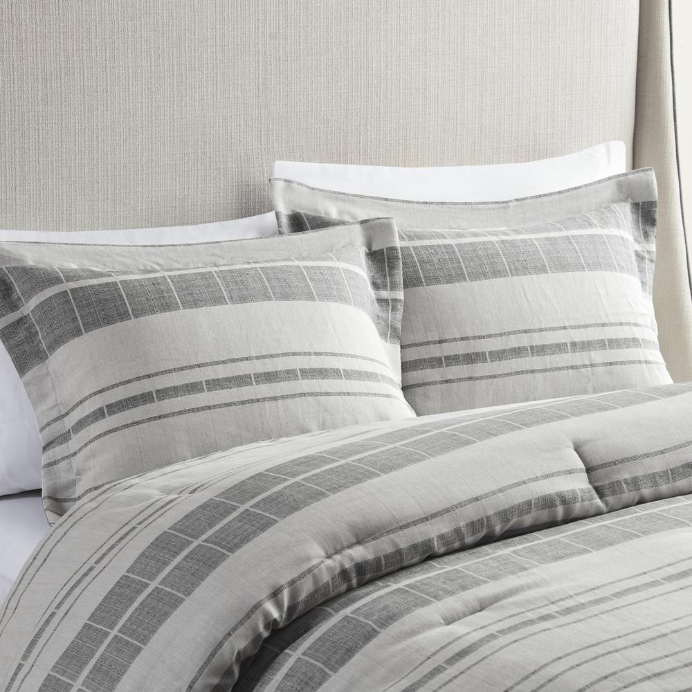 Start2Finish 4-piece stripe comforter bedding set with matching throw pillow, featuring bold striped pattern and cozy fabric.