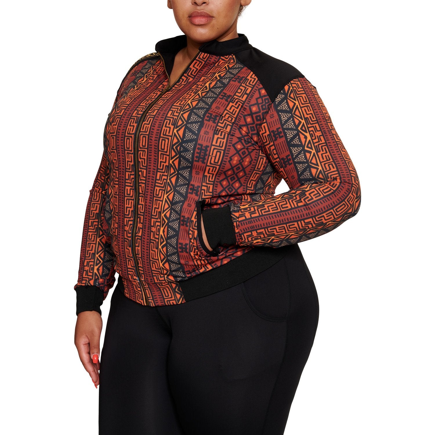 African Tracksuit for women by Olive Buckeye, stylish traditional clothing with vibrant patterns and comfortable fit.